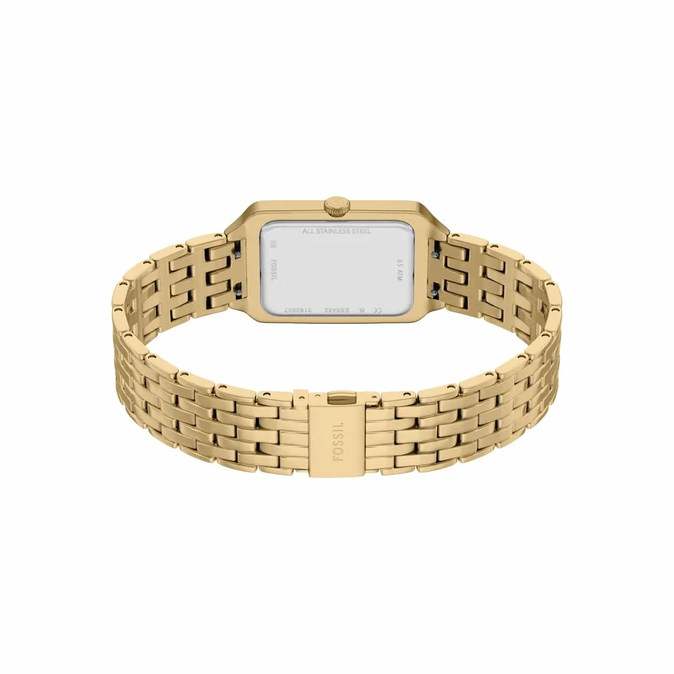 Fossil Raquel ES5452 damski zegarek ze stali nierdzewnej w kolorze złotym, 23 mm