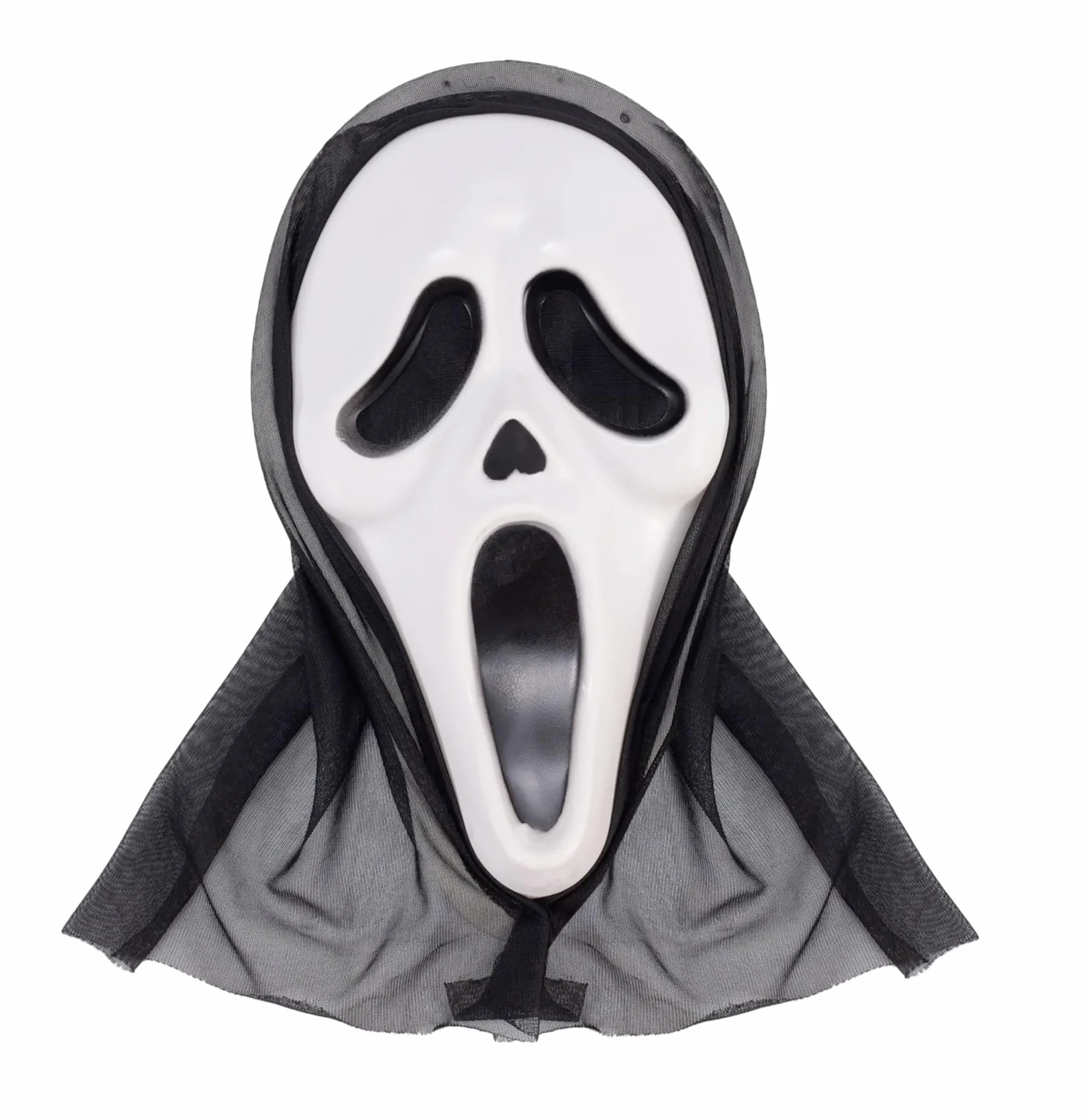 Costumed Krzyk Halloweenowa maska horroru - dla mężczyzn i kobiet jako kostium na Halloween - maska kostiumowa Ghostface Fancy Dress Ghost Mask