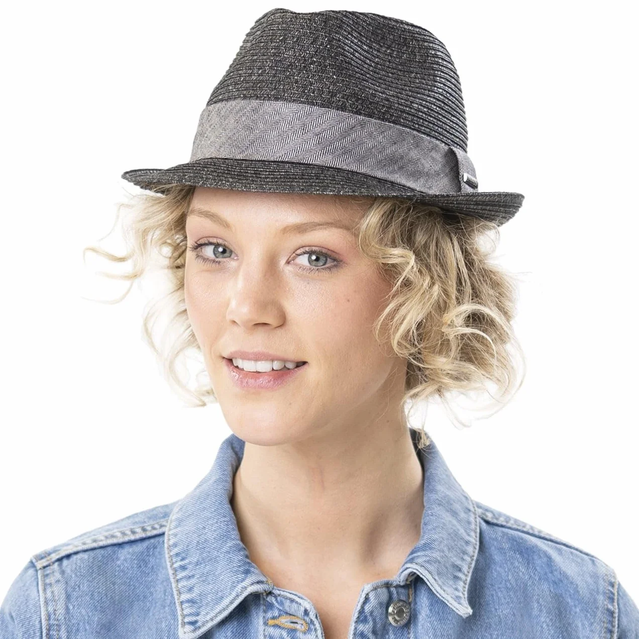 Stetson Reidton Toyo Trilby kapelusz słomkowy męski – melanżowy kapelusz z tasiemką garnitującą – kapelusz przeciwsłoneczny ze słomy Toyo – kapelusz męski – kapelusz letni na wiosnę/lato – kapelusz