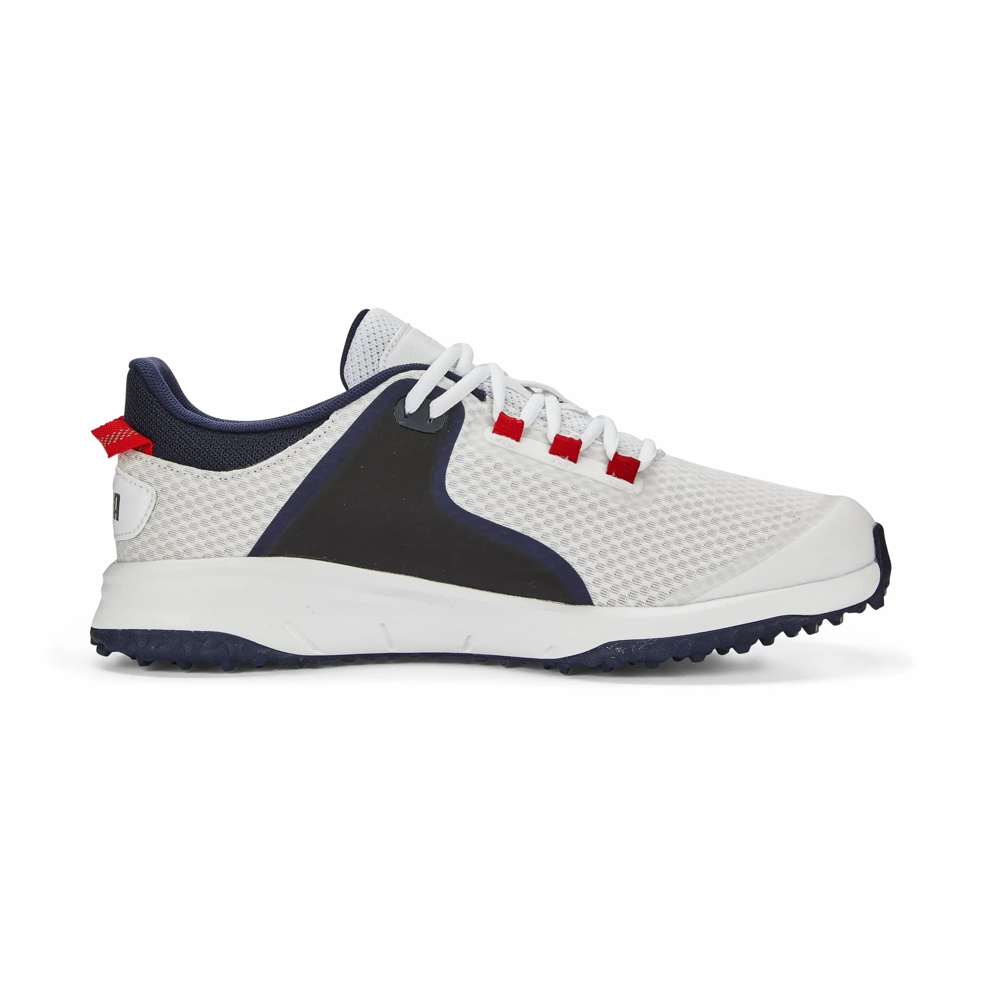 PUMA Fusion Grip, Buty do golfa Mężczyźni, Puma Biały Puma Srebrny Puma Navy, 44 EU