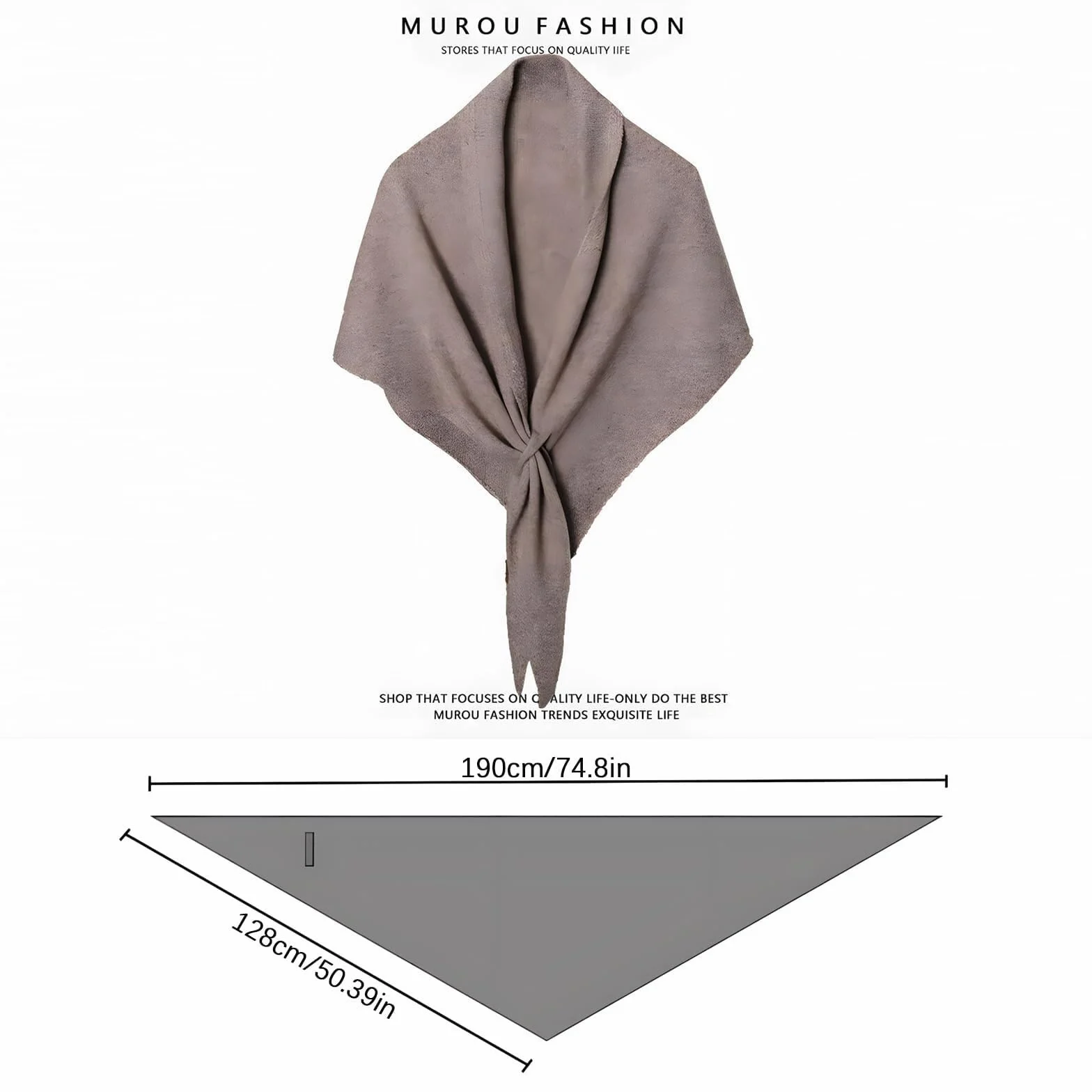 Murou Fashion Shawl, Pashmina Shawl Wraps for Women Cardigan Cape Wool Cashmere Sweater Triangle Scarf