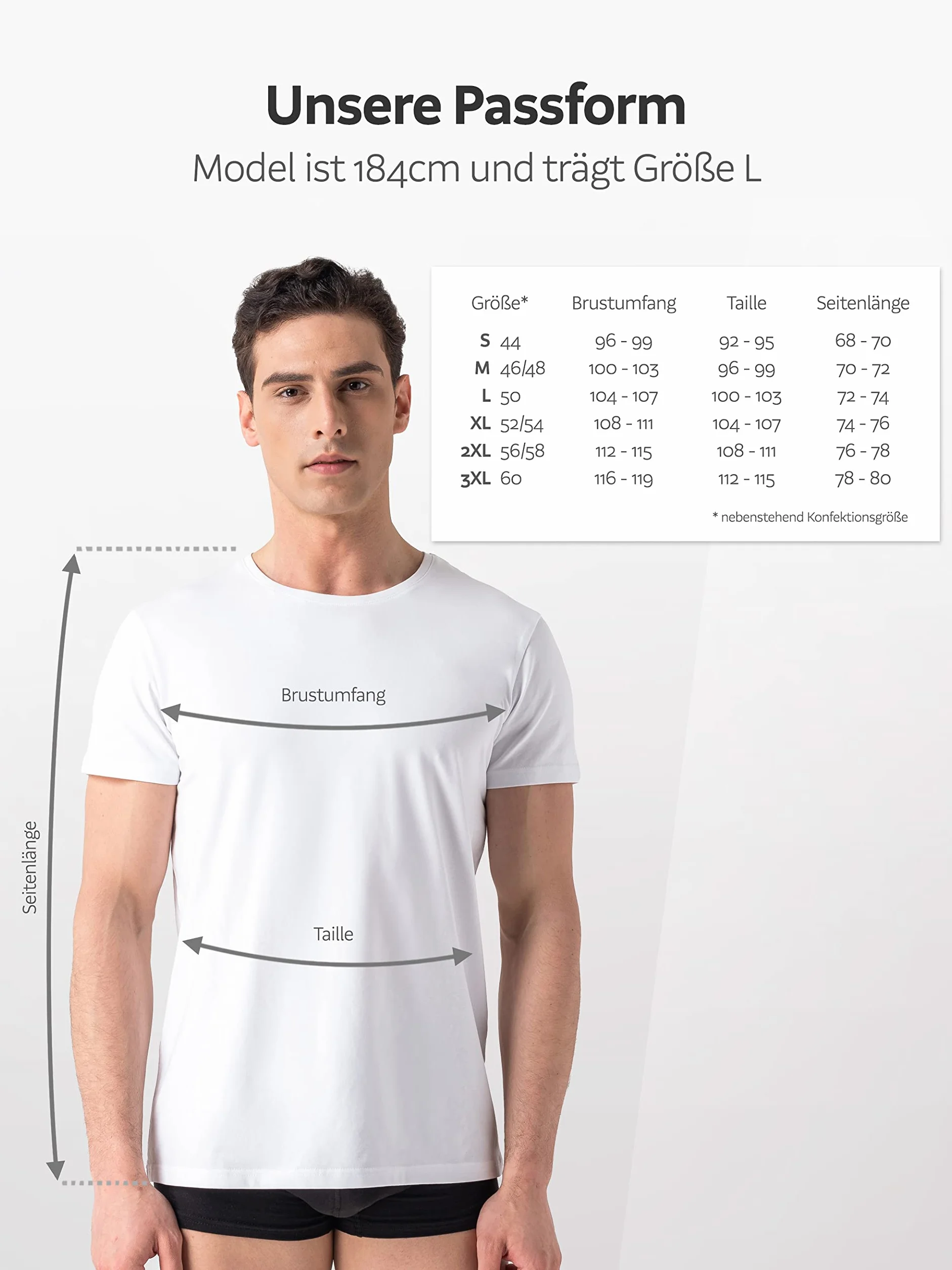 Burnell & Son Biznesowy podkoszulek z krótkim rękawem i okrągłym dekoltem dla mężczyzn, wykonany z oddychającej bawełny, Slim Fit, 4 i 8 sztuk w opakowaniu