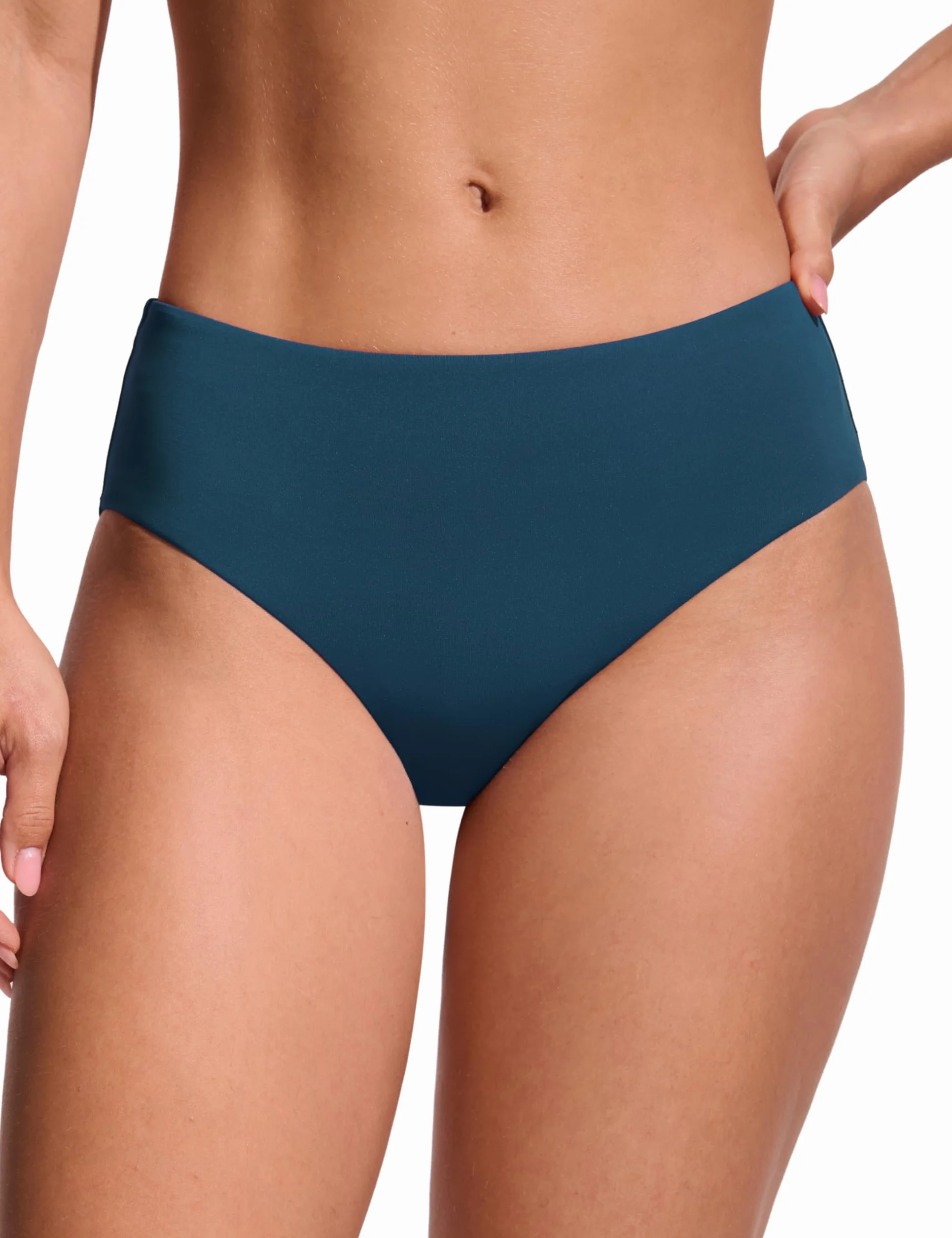 CRZ YOGA Dół od bikini dla kobiet Średni stan Pełne pokrycie Strój kąpielowy Podstawowy strój kąpielowy Majtki kąpielowe
