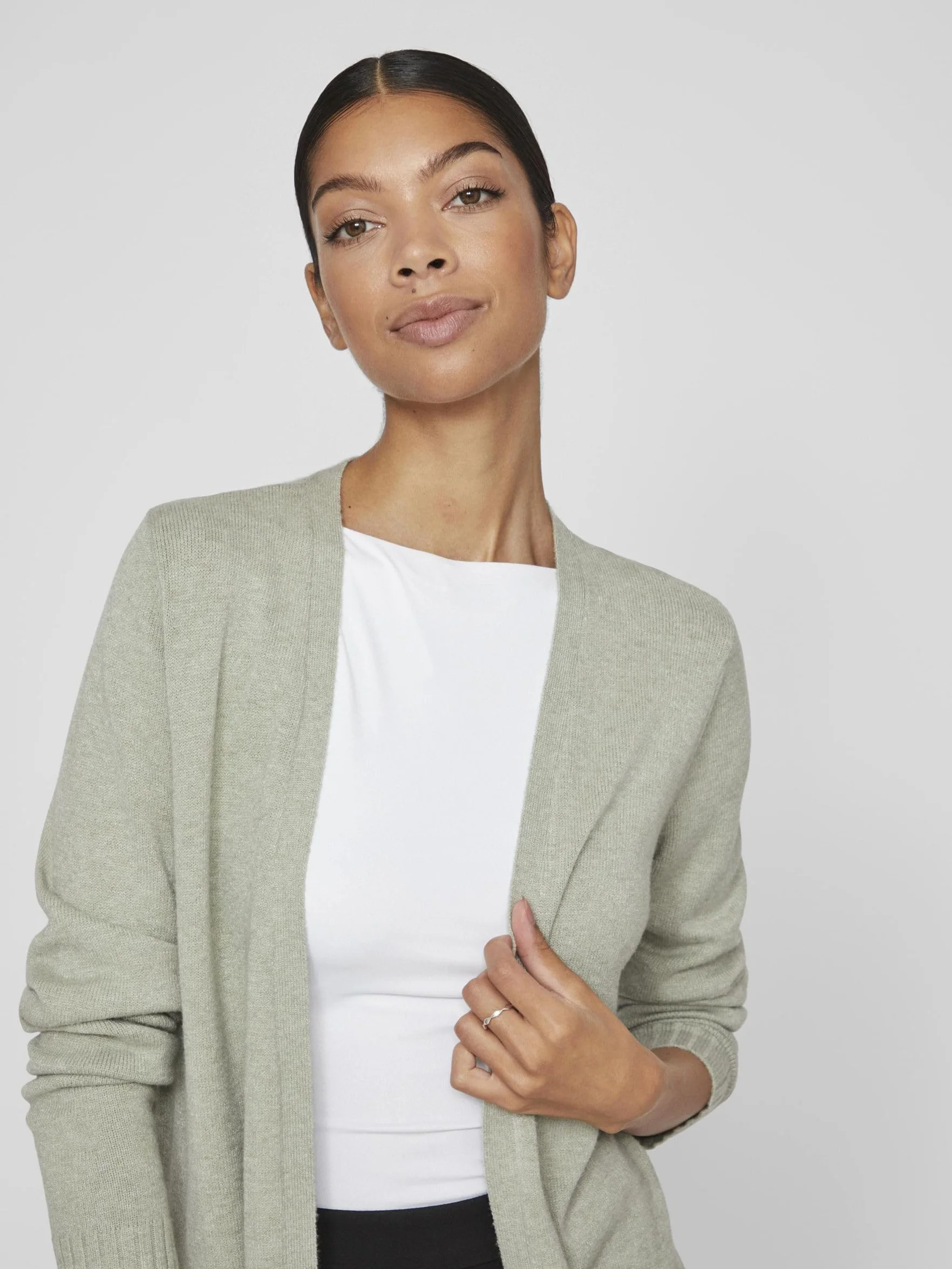 Vila Kardigan Kobiety Viril Open L/S Knit kardigan - Noos