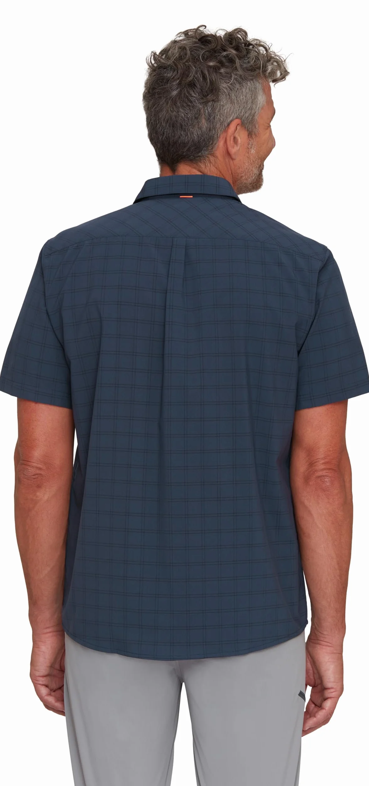 Mammut Lenni Shirt Men – Koszula Trekkingowa Męska | Krótki Rękaw, Ochrona UV, Szybkoschnąca i Oddychająca | Rozmiar XL, Granatowy-czarny