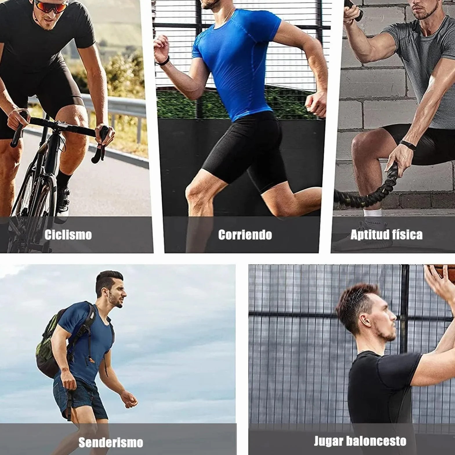 Męskie Koszule Kompresyjne, Chłodne, Suche Koszulki Kompresyjne z Krótkim Rękawem Sportowe T-shirty Sportowa Koszulka Treningowa do Biegania Fitness Sportowy