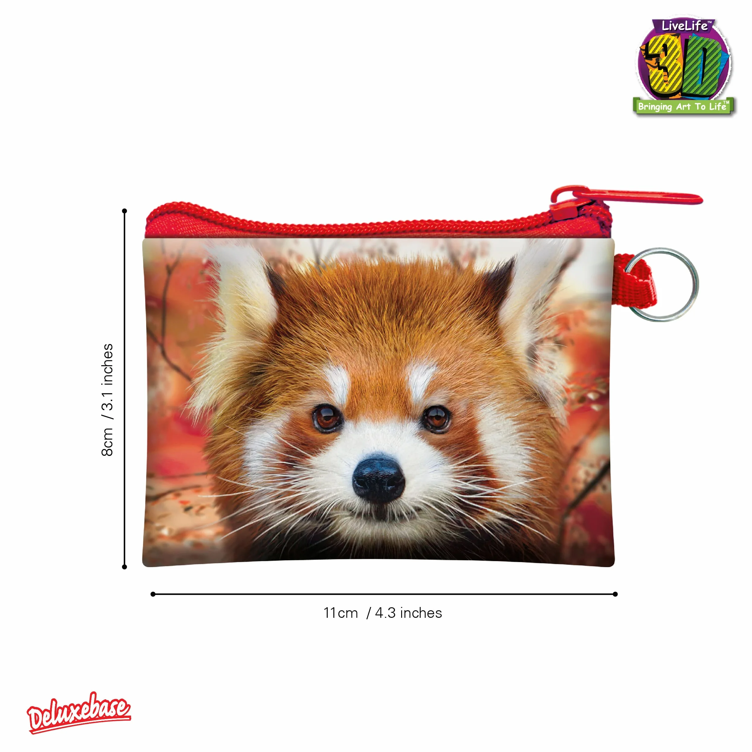 3D Live Life Baby Red Panda portmonetka 10 cm, wielokolorowa (wielokolorowa)