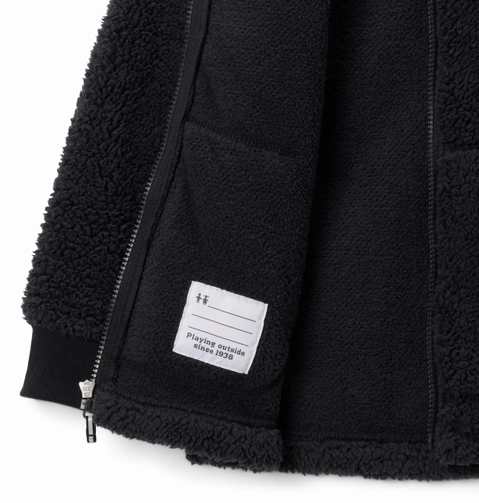 Columbia Youth Boys Rugged Ridge 2 Sherpa zamek błyskawiczny na całej długości, polar Sherpa, czarny, M