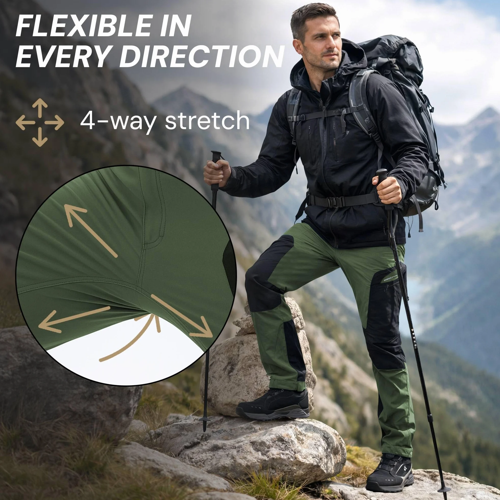 PUMA Workwear Pro-One Outdoor spodnie robocze – wytrzymałe, oddychające i trwałe – idealne spodnie do wędrówek, wspinaczki górskiej, bushcraftu i prac na zewnątrz
