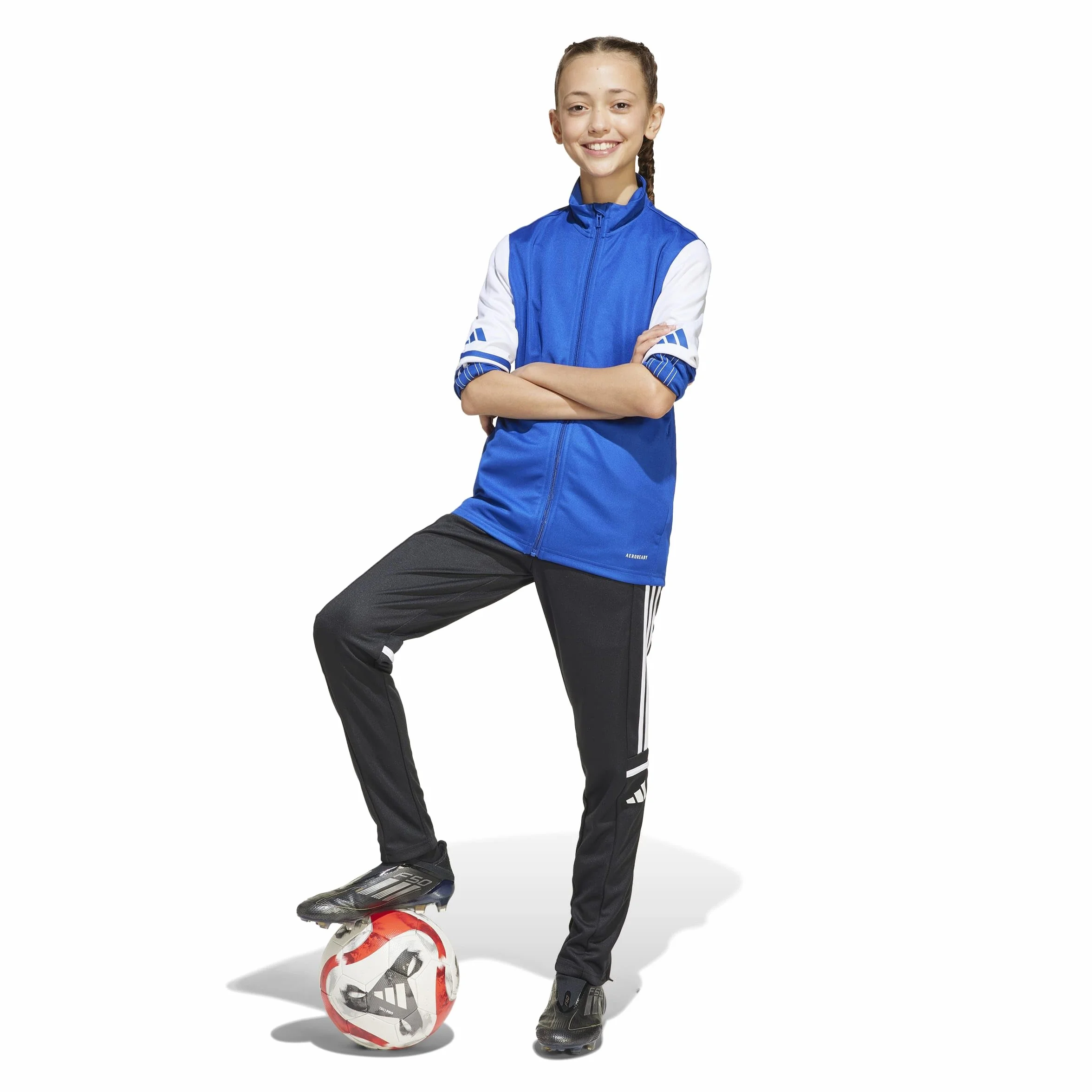 adidas Uniseks - dzieci Squadra25 Training Kids Sweatshirt, team royal blue/white, 7-8 Years
