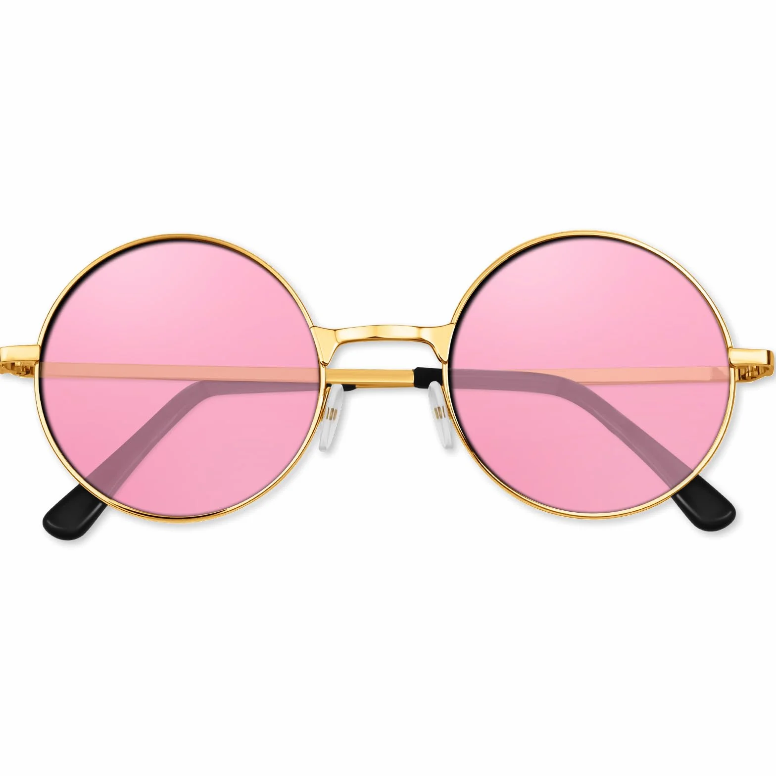 Hippie okulary przeciwsłoneczne z lat 70. okrągłe hipisowskie okulary dekoracja na imprezę okulary przeciwsłoneczne dla kobiet z kolorowymi okularami