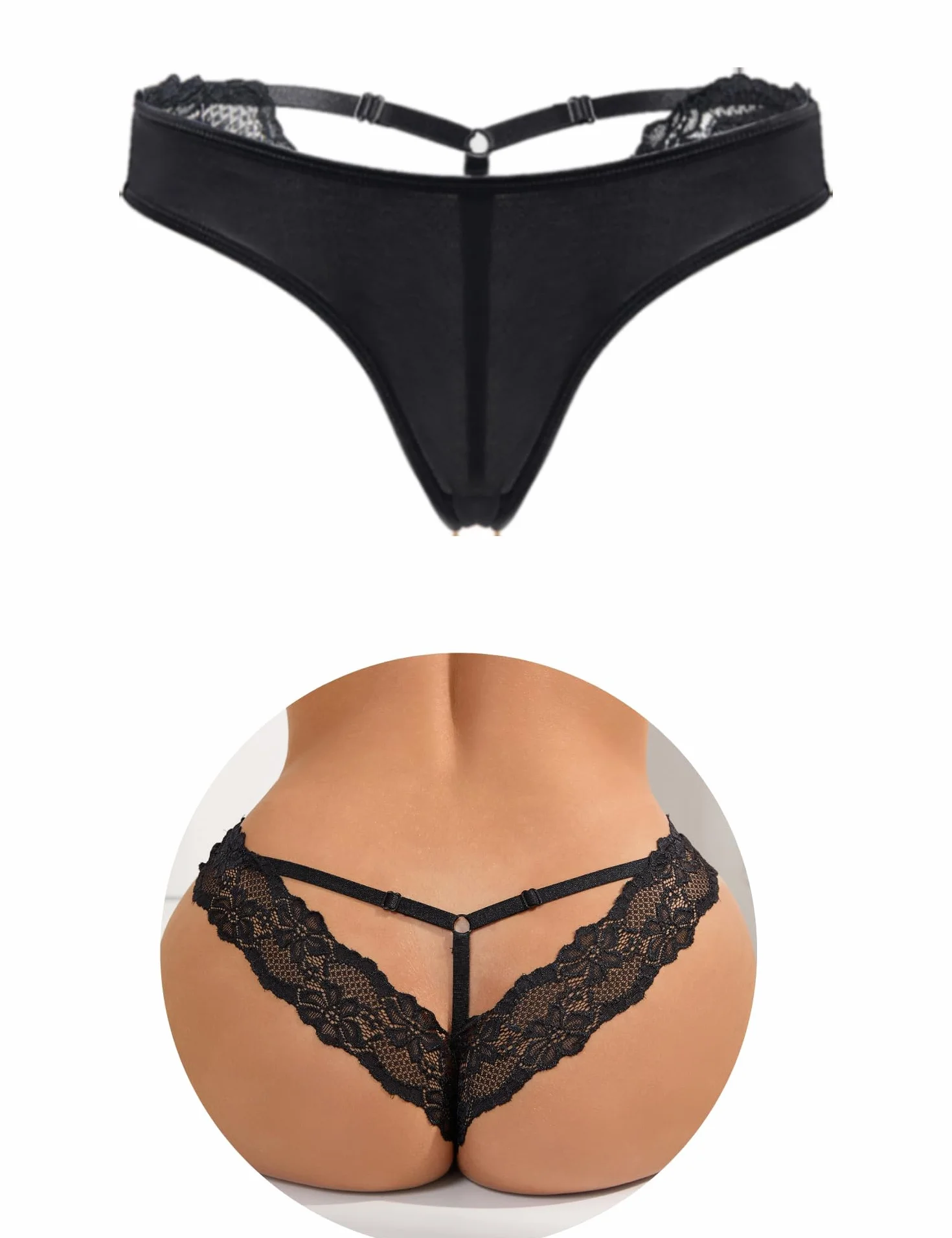 ohmydear Seksowne koronki stringi dla kobiet majtki plus size kobiety bielizna 3 paczki bielizna majtki sexy przędzy