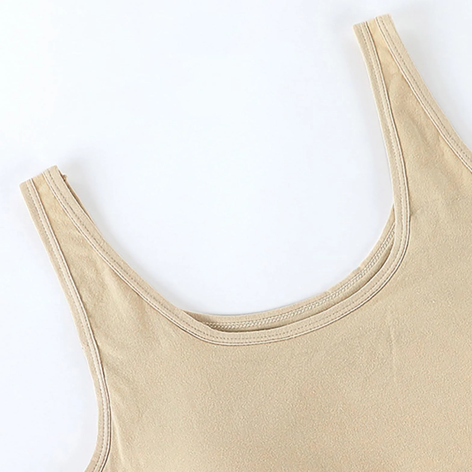 Damski bawełniany podkoszulek z wbudowanym biustonoszem regulowany bez fiszbin, szeroki pasek, podkoszulek, podstawowy, czarno-biały, tank top, joga, bielizna modelująca, koszula z wbudowanym