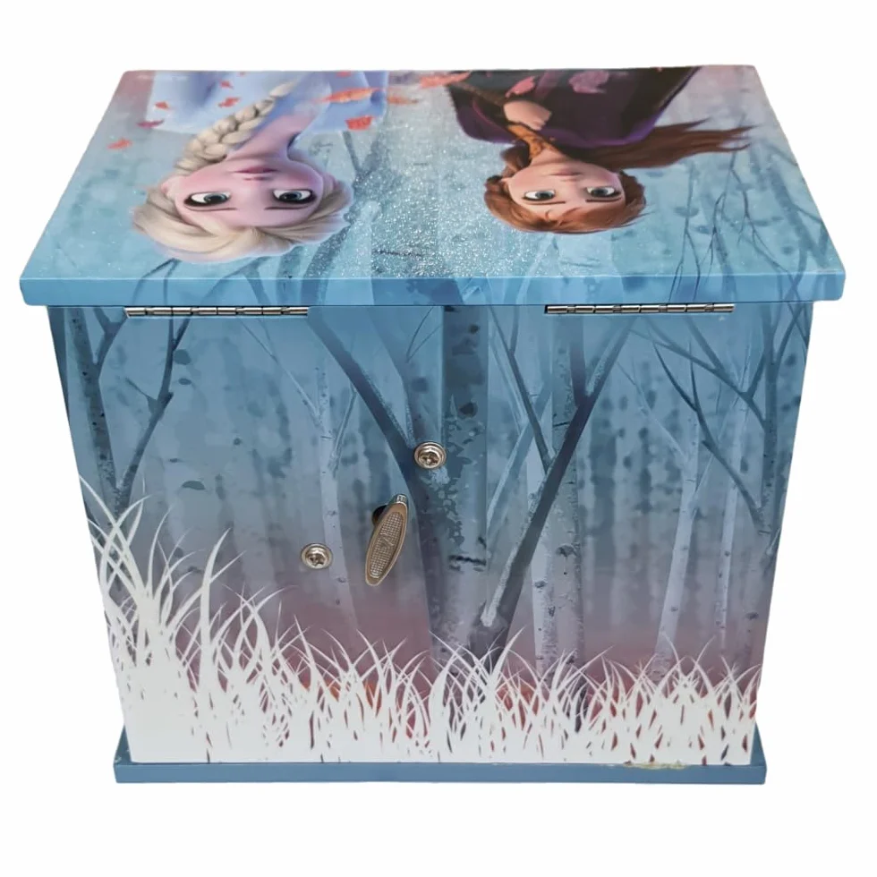 Pudełko na biżuterię z pozytywką Kraina lodu Disney szkatułka na biżuterię szafka muzyczna 6,5 x 14,5 x 11,5 cm