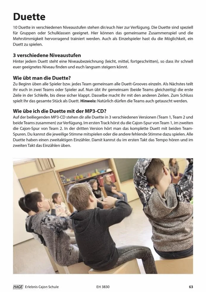 Erlebnis Cajon Schule (mit MP3-CD): Der schnelle und einfache Einstieg ins Cajonspiel!Ohne Vorkenntnisse tolle Grooves spielen - Fu¨r alle Altersstufen!