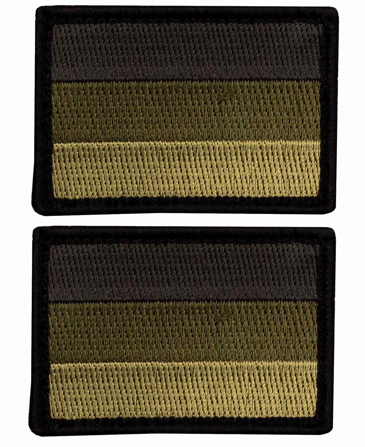 Café Viereck ® Naszywka Bundeswehry z flagą Niemiec, haftowana, na rzep - 6 cm x 4 cm (2 x kamuflaż/zielony)