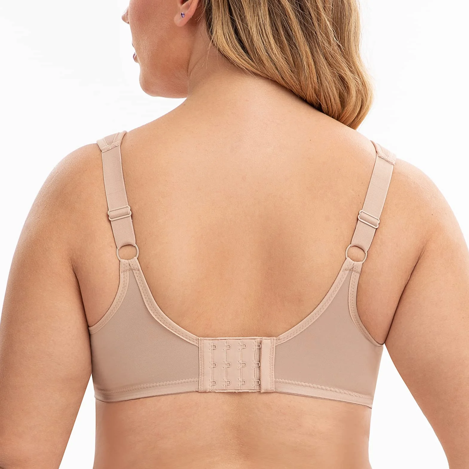 Damski biustonosz minimalizujący poduszkę plus size pełne pokrycie koronkowy biustonosz bez podszewki