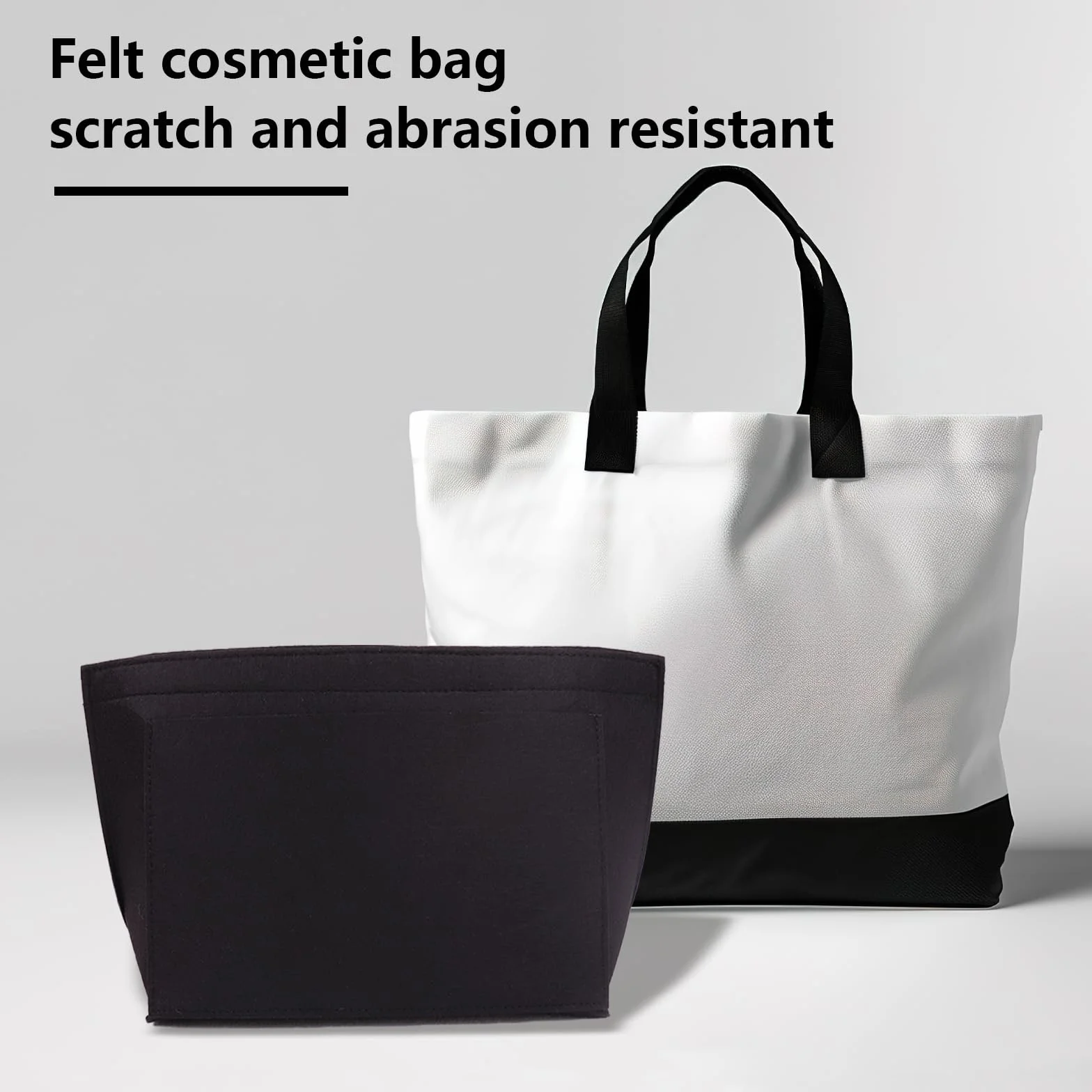 Organizer do torby, organizer Longchamp, organizer na torby, organizer na torby filcowe, z wieloma kieszeniami, składany organizer do Longchamp (czarny, 10 x 7,8 x 5,1 cala)