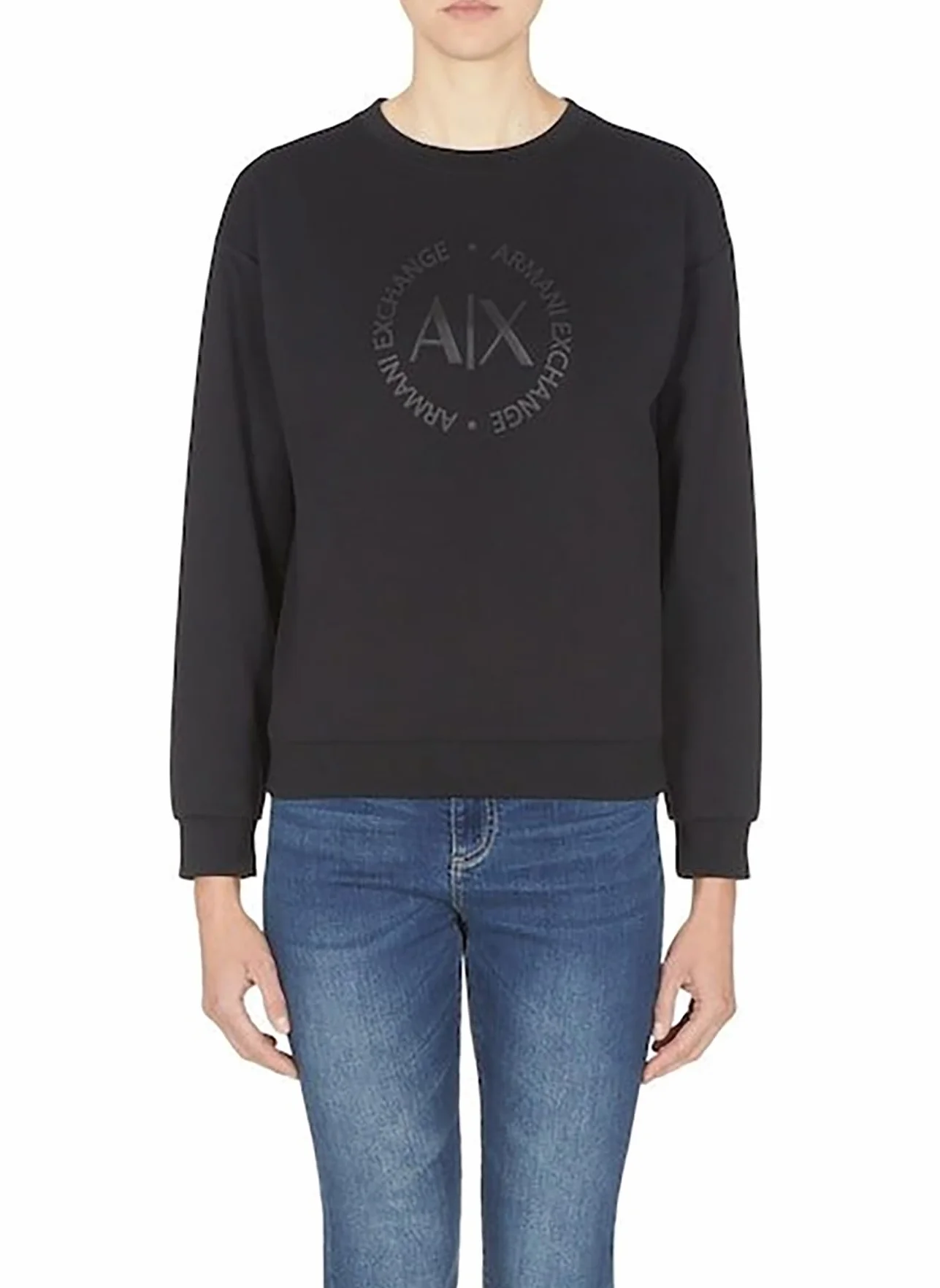 Armani Exchange Bluza sportowa Kobiety Bluza Z Okrągłym Logo