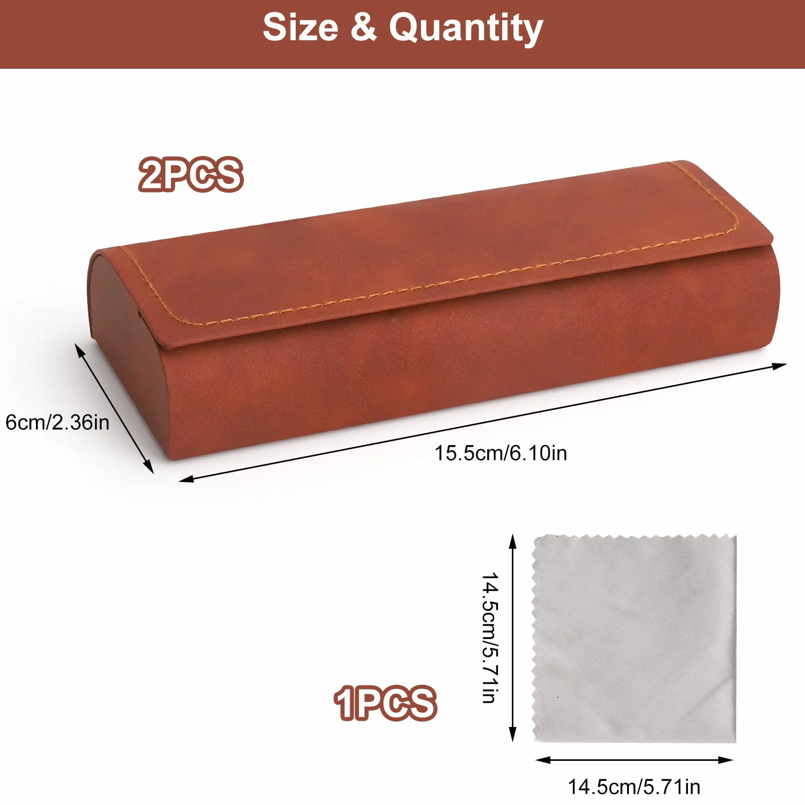 2 sztuki etui na okulary Hardcase skóra metal
