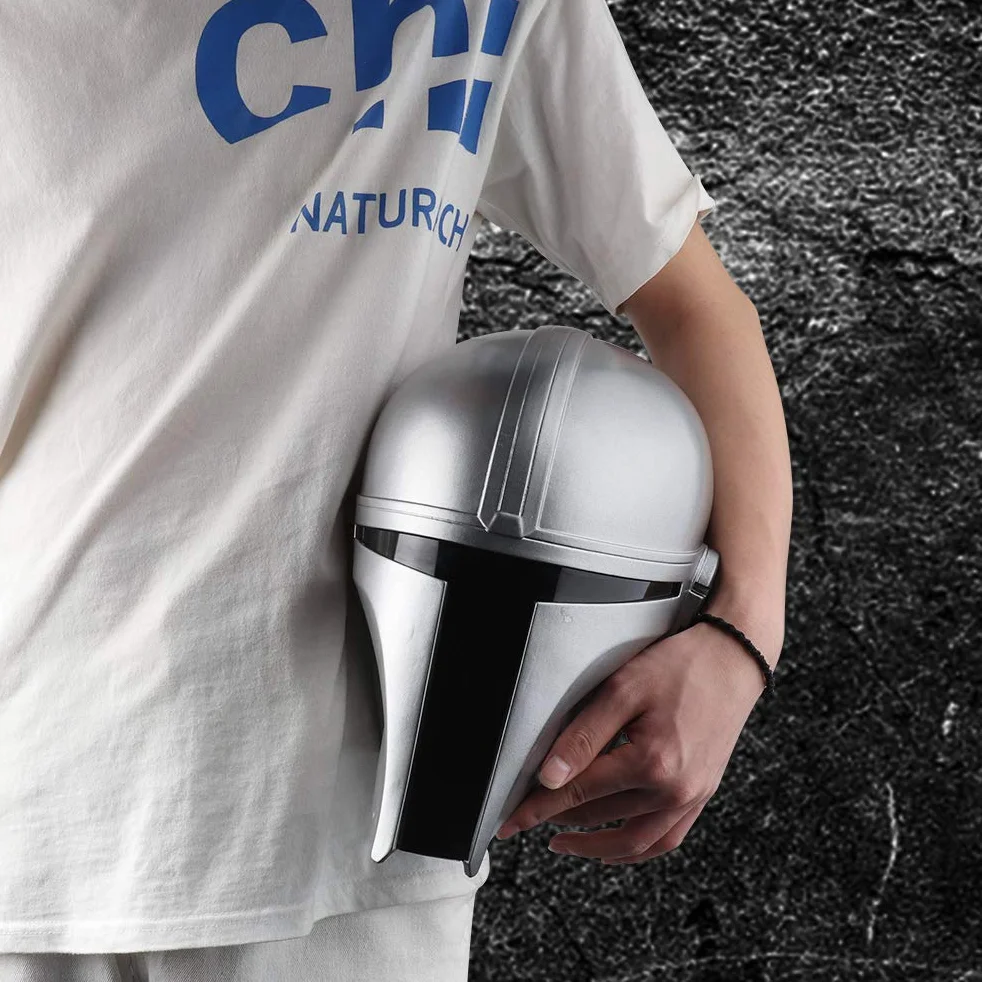 Mandalorian Helmet, maska na całą twarz z PCW, luksusowy kask dla dorosłych, kask na imprezę Halloween, odgrywanie ról, dla kobiet i mężczyzn