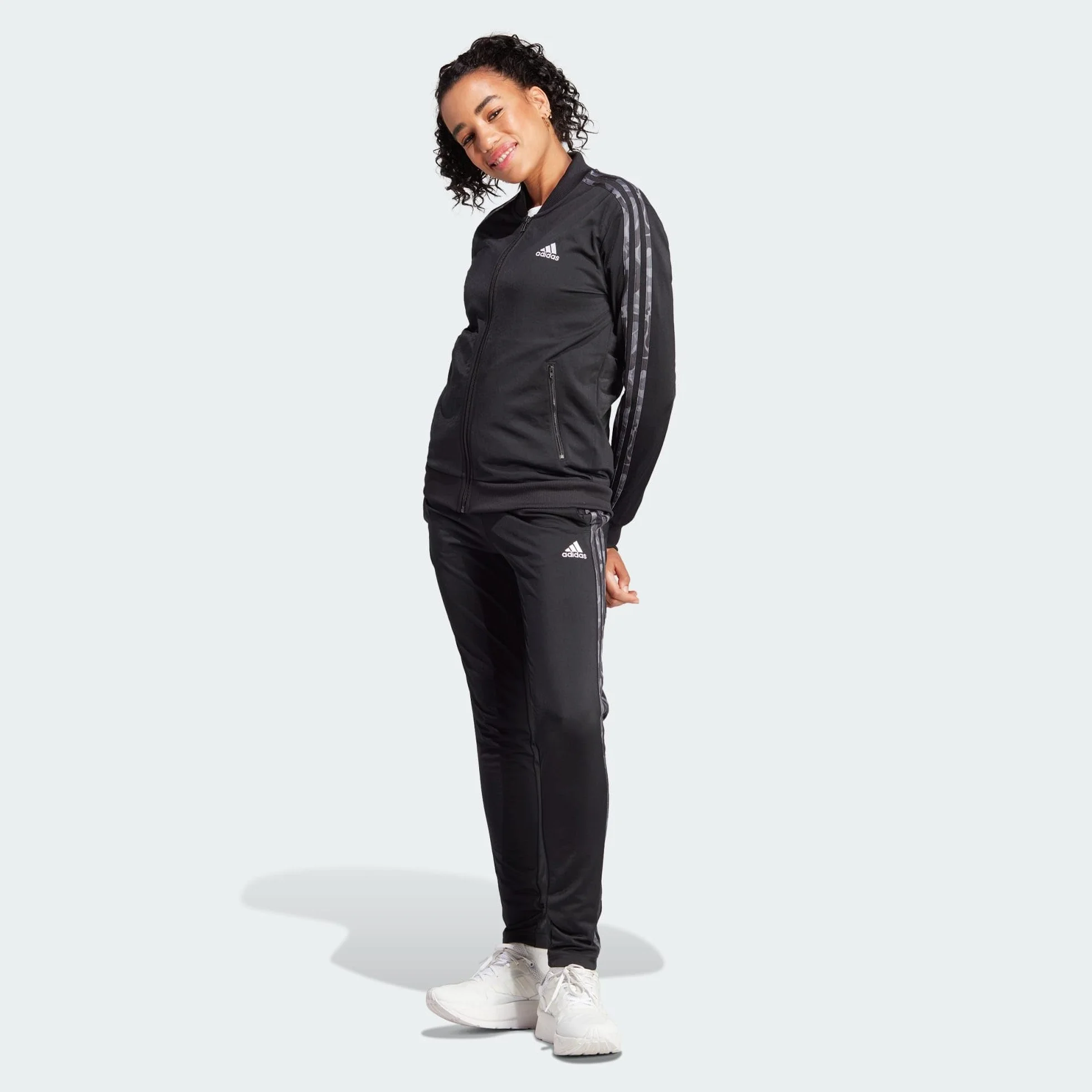 adidas Kobiety Essentials 3-Stripes Track Suit, Black/Multicolor, S