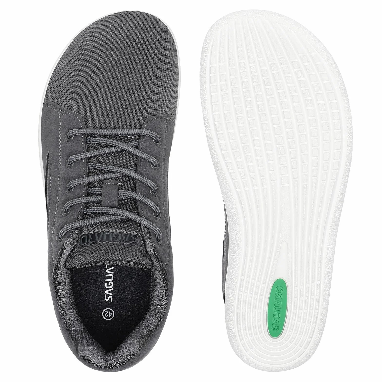 SAGUARO Saguaro DuckStride Luck Unisex Knit buty boso - miękkie, wygodne, minimalistyczne buty do chodzenia boso z szerokim noskiem, rozmiar 36-46, Niebieski