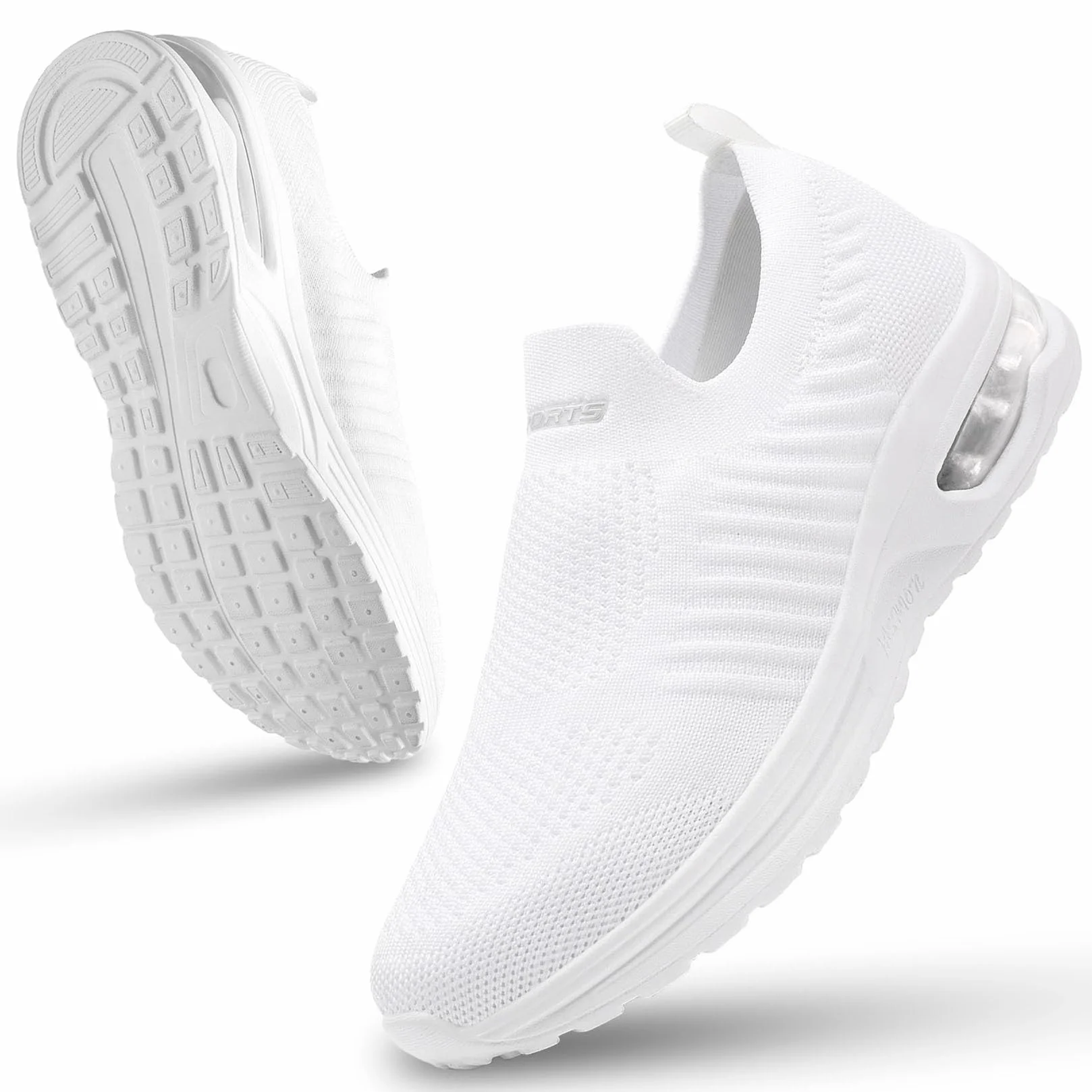 Littleplum Damskie trampki wsuwane, lekkie, wygodne, oddychające, z siateczki, damskie buty sportowe