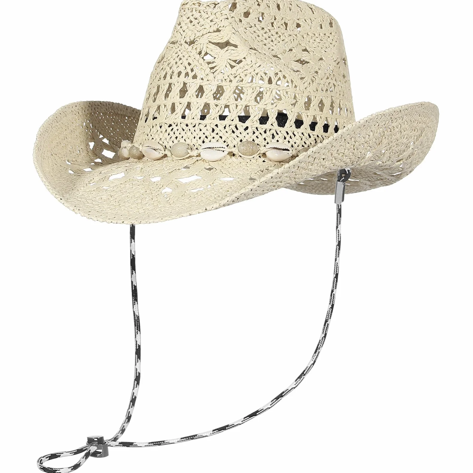 GEMVIE Ręcznie tkany Western Cowboy Hat słoma Panama Sun Hat dla Kobiet i Mężczyzn