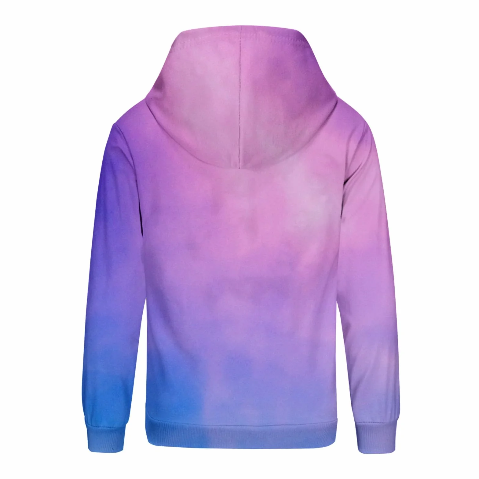 Bluzy z kapturem dla dziewcząt gradient modny sweter z kapturem Tie Dye długi rękaw okrągły dekolt bluza dzieci na co dzień moda oversize sweter