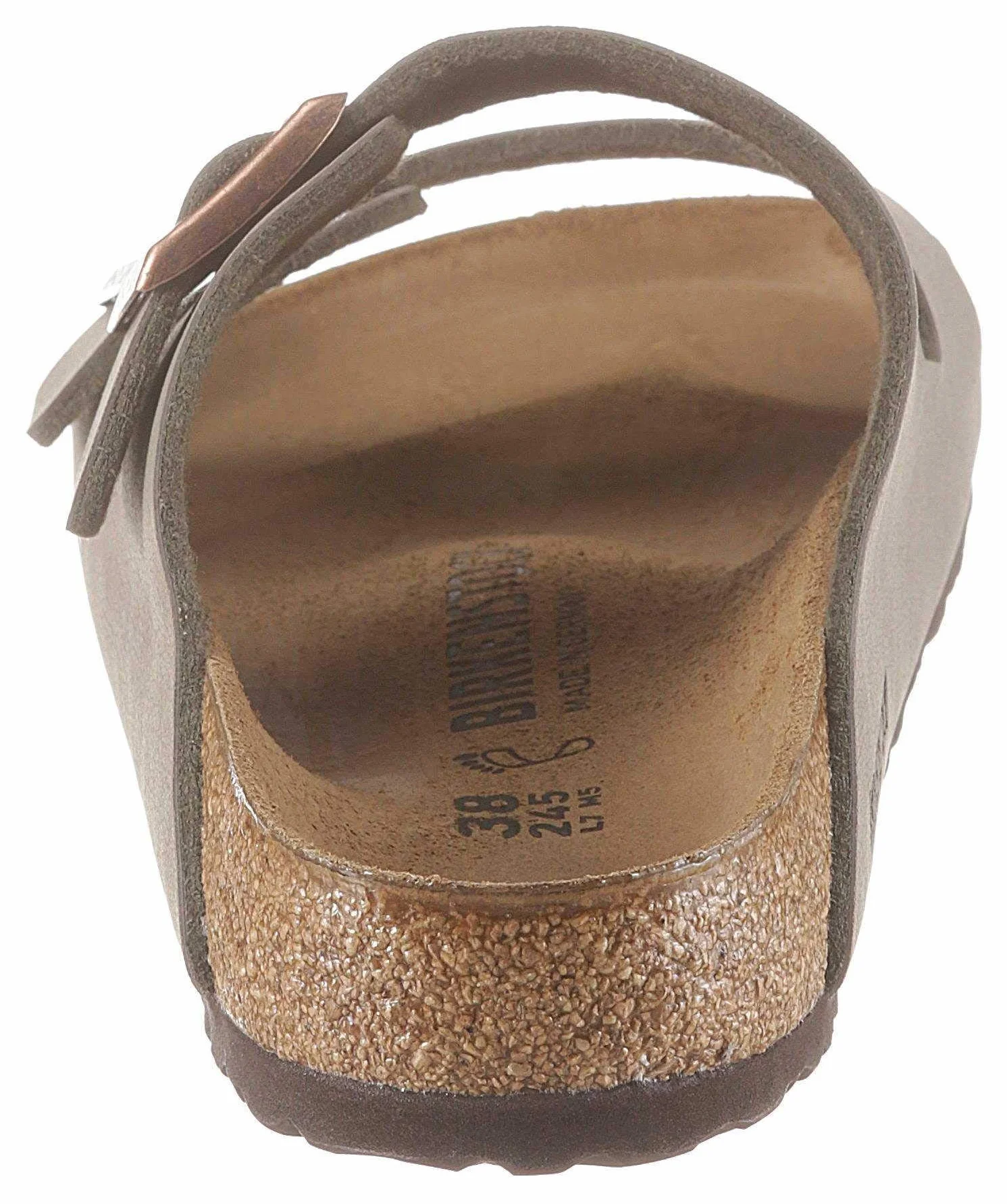 BIRKENSTOCK Unisex Arizona Birko-Flor skóra nubukowa szerokie klapki, szary kamień, 38 EU