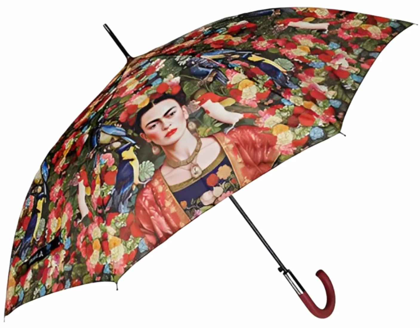 Miro Travel Wear Parasol Frida dla kobiet Kolor, sztuka i styl w deszczu! Długi parasol wiatroszczelny | Motyle kwiatowe | Oryginalny prezent