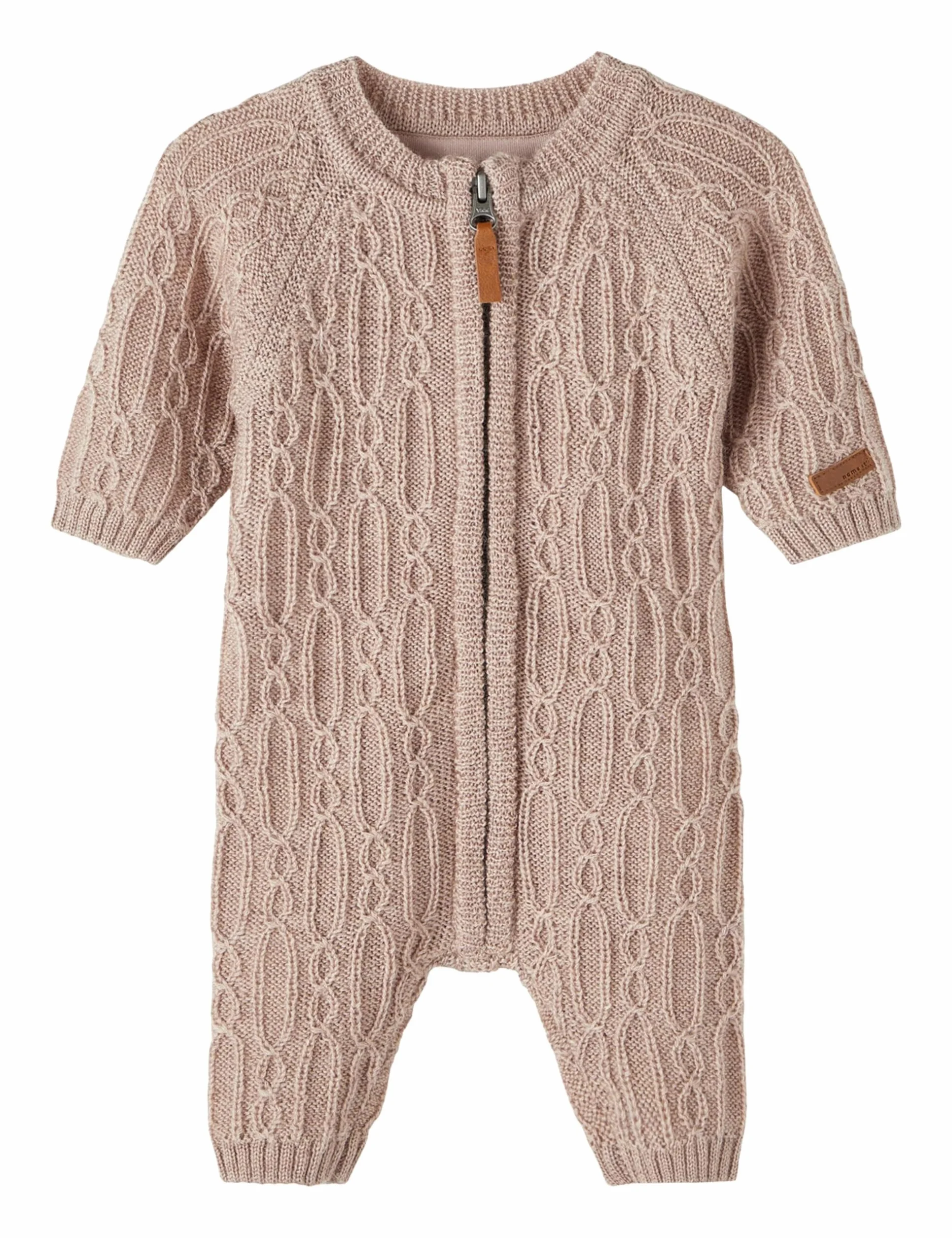 NAME IT Nbfwrilla Wool Ls Knit Suit XXIII kombinezon dla dziewczynek, Iron Gate, 74