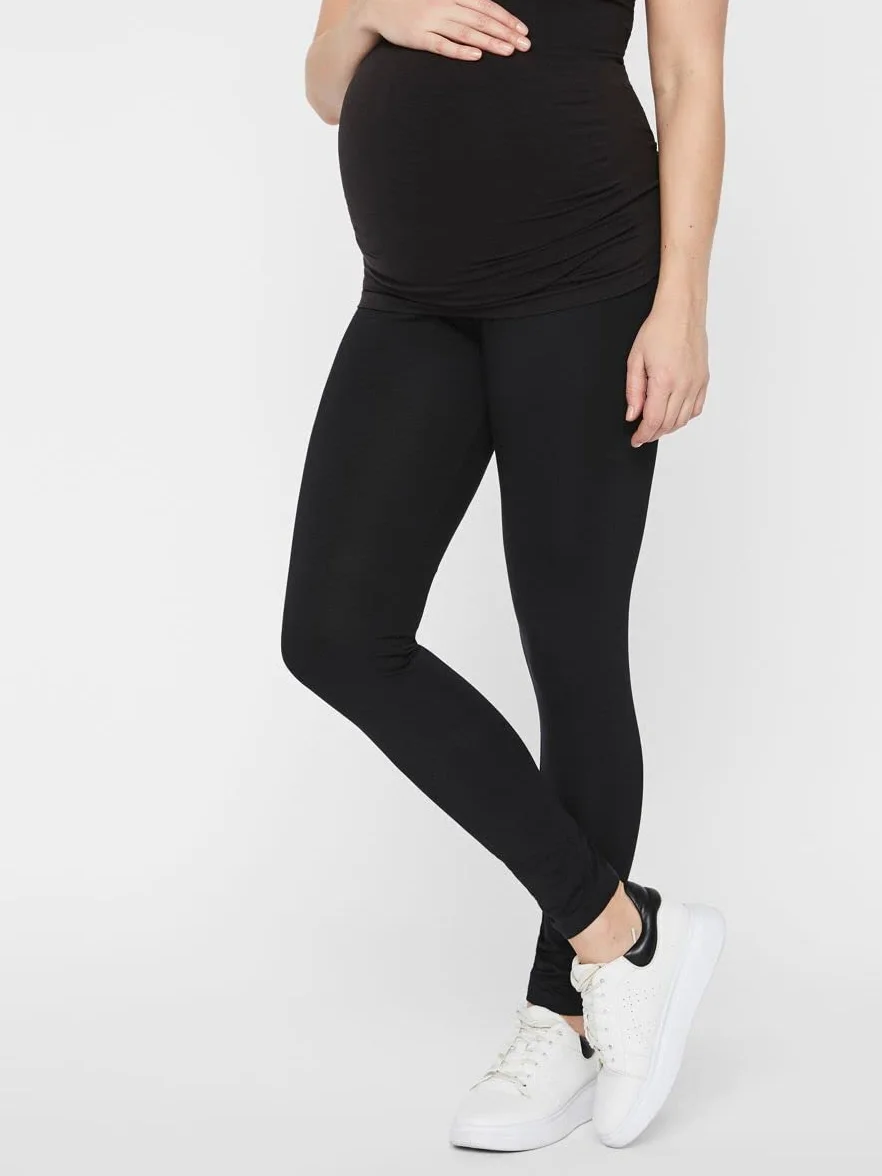 MAMALICIOUS Mllea Org Long Legging 2pack A. O. Noos - Legginsy ciążowe Kobiety