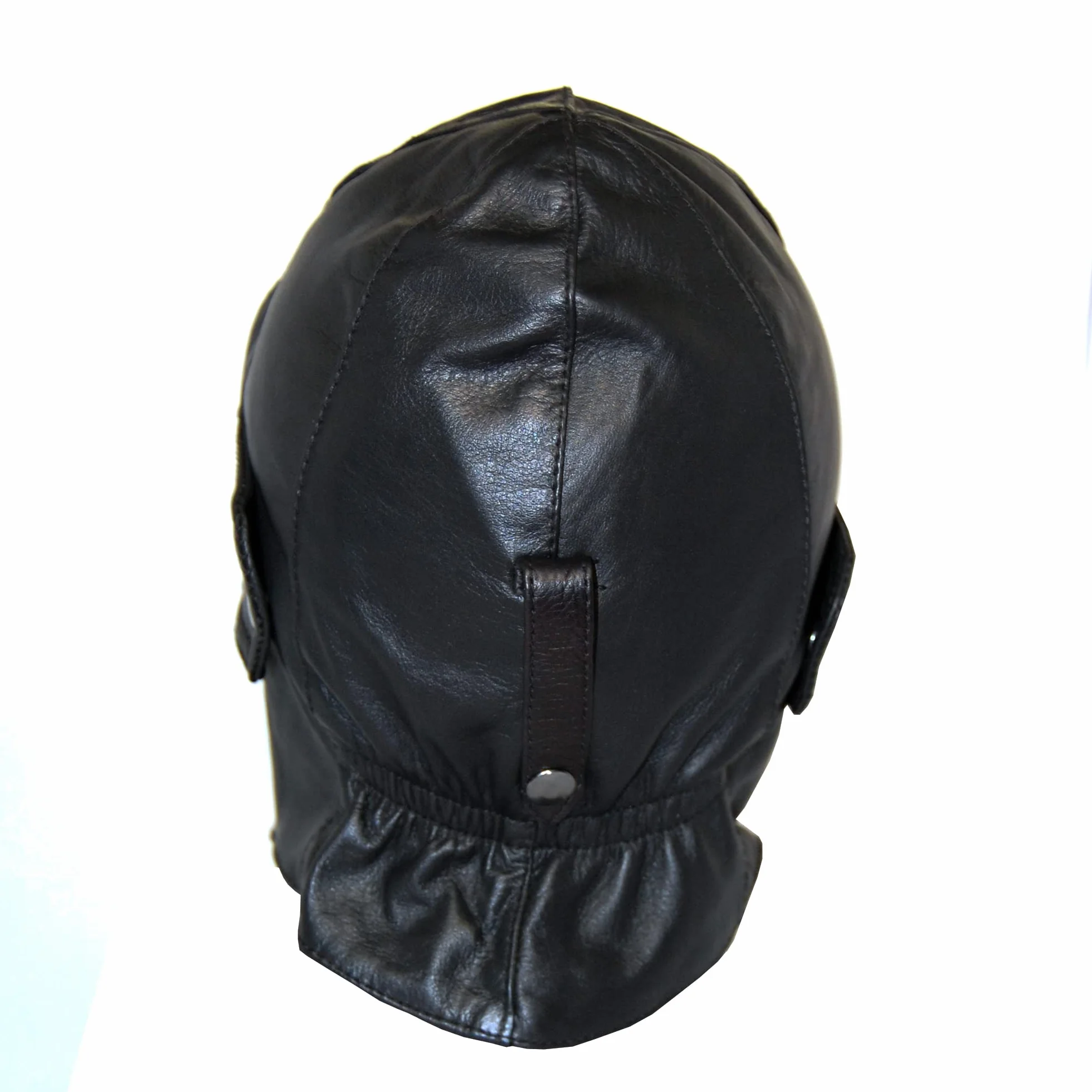 BLUETECH Cabriohaube Cabriom czapka lotnicza czapka oldtimerowa skóra czarna wraz z okularami panoramicznymi mężczyźni kobiety unisex