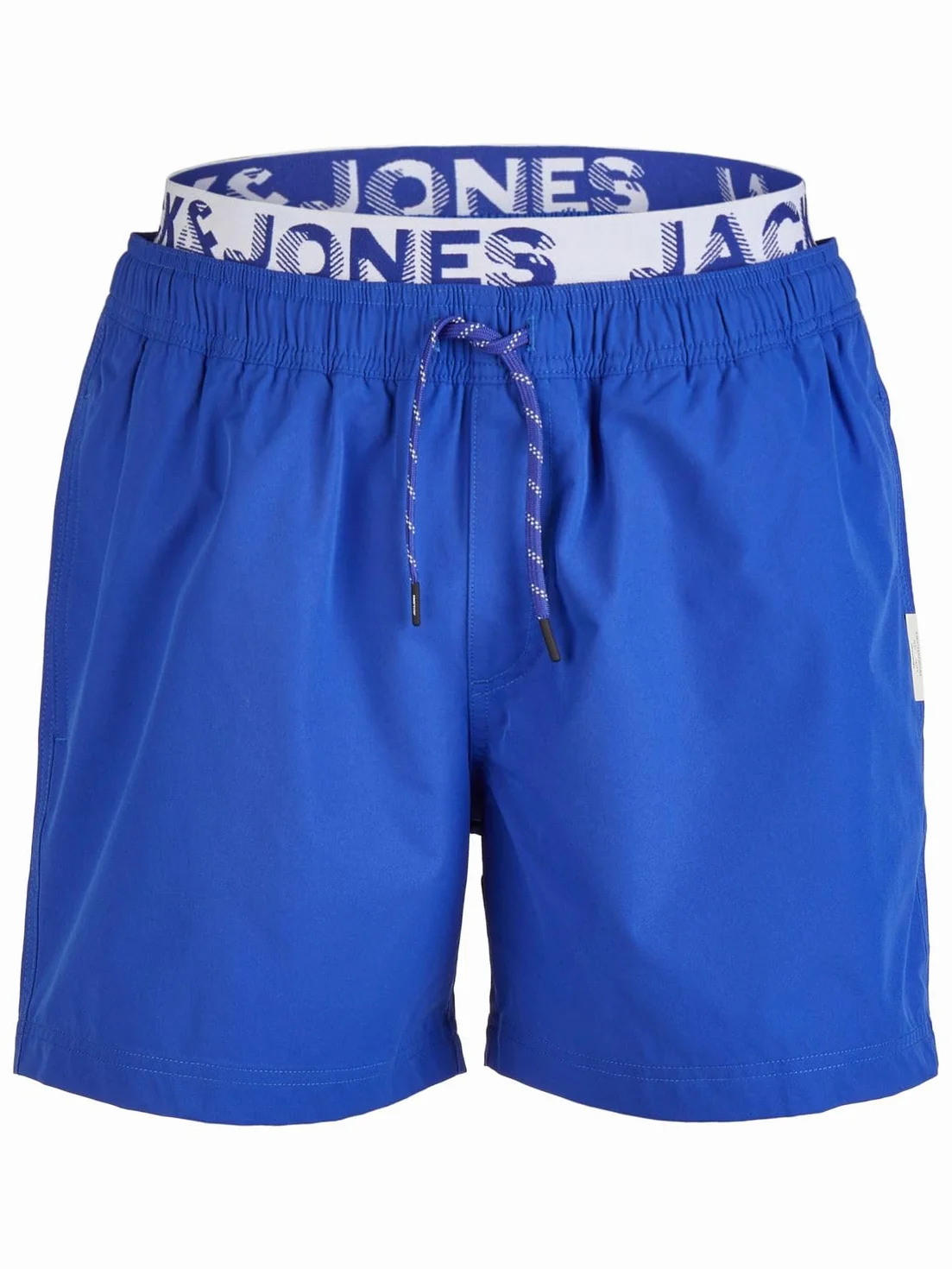 JACK & JONES Kąpielówki męskie długie szorty kąpielowe podwójny ściągacz Maui JJSWIM krótkie spodenki kąpielówki szorty czarne niebieskie koralowe S M L XL XXL 3XL