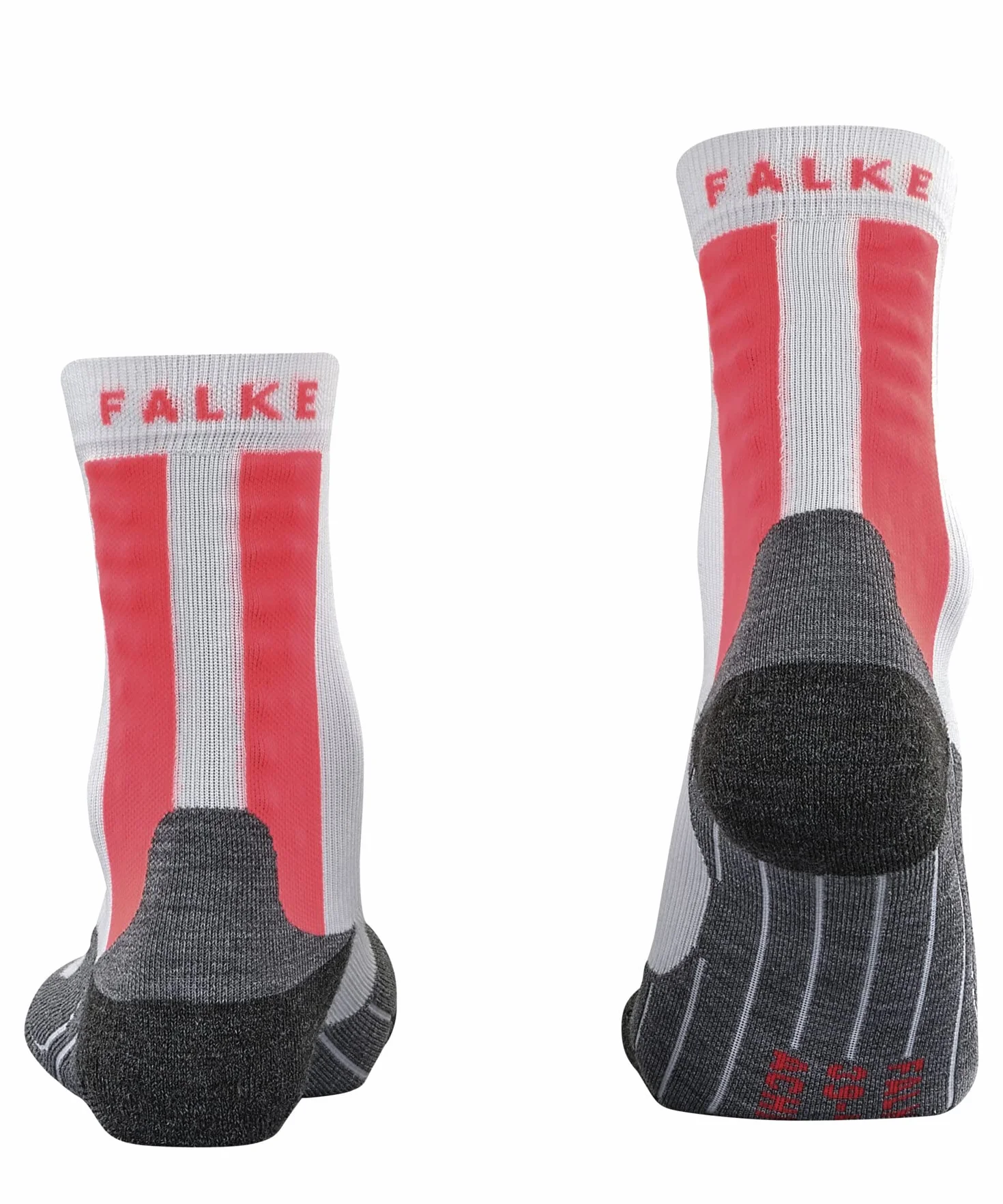 FALKE Kobiety Skarpety do biegania Achilles W So Oddychający I Szybkoschnący chroni ścięgno achillesa 1 Para, Biały White-Red 2028, 37-38