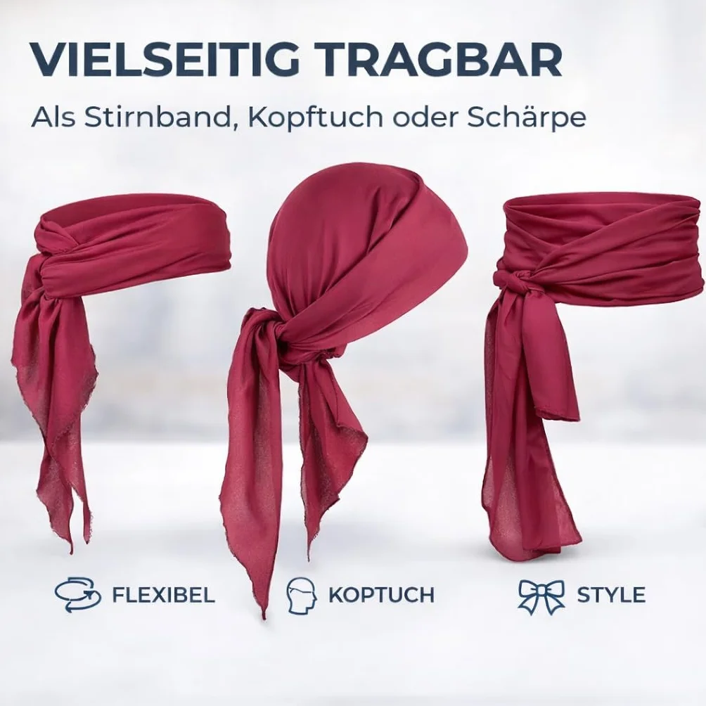 TK Gruppe Timo Klingler Piracka opaska na czoło - bandana opaska na włosy - piracka chusta na głowę na Halloween i karnawał - szarfa