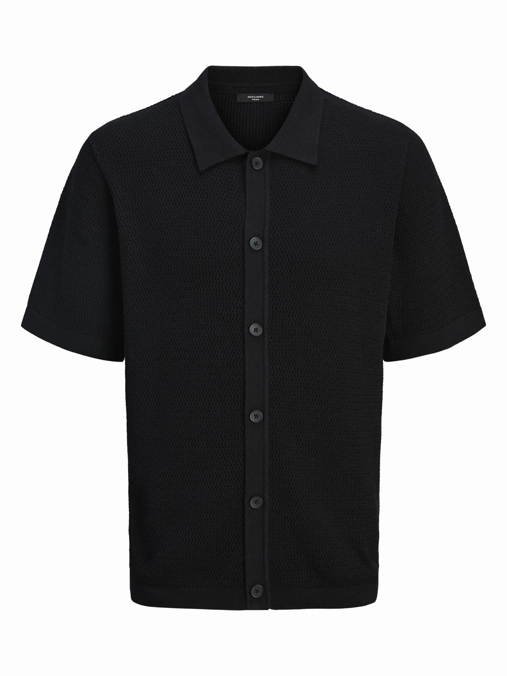 JACK & JONES Jprblajones Knit Polo Ss męska koszulka polo, czarny, M