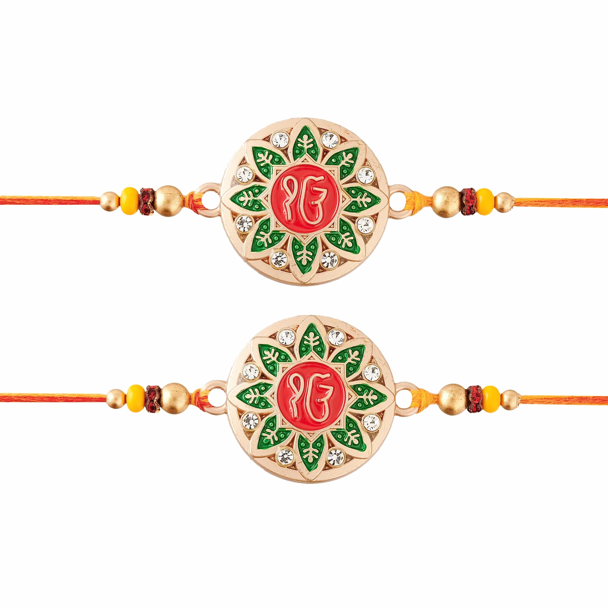 Rakhi for Brother zestaw 2 Ek Onkar Designer Rakhi for Raksha Bandhan Traditional Bracelet GER072023
