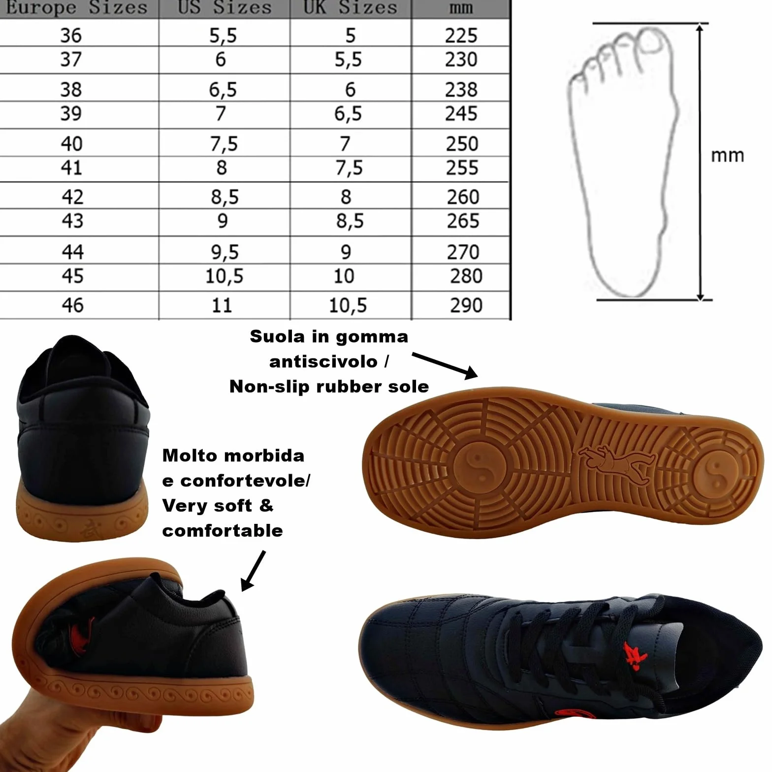 Buty Tai Chi wu Shu Kung Fu Karate Taekwondo Obuwie Trampki Sportowe Siłownia Sztuki Walki Antypoślizgowe