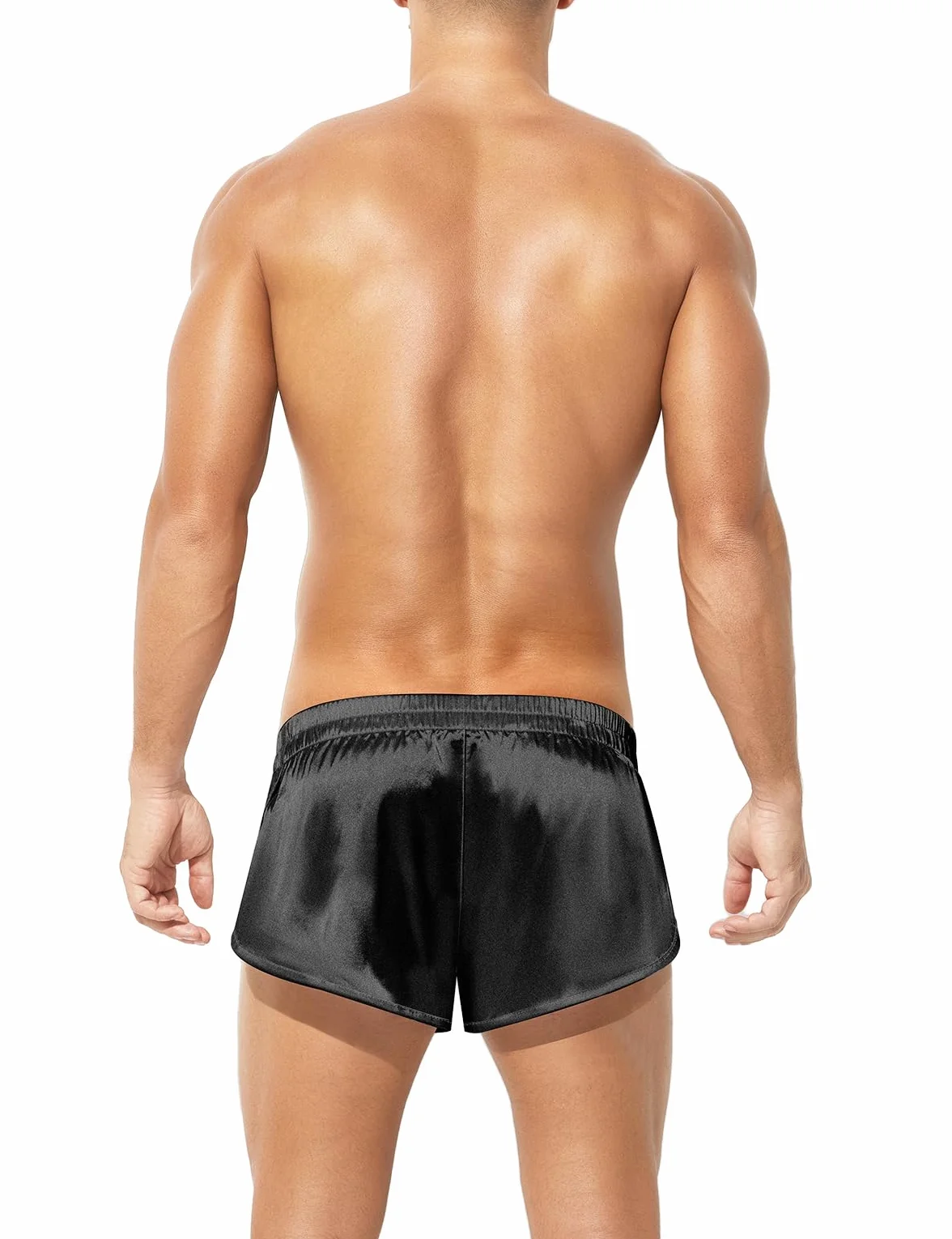 Casey Kevin Bokserki męskie seksowne szorty Jockstrap bielizna stringi dla mężczyzn piżama/spodenki sportowe, A1-czarny, XL