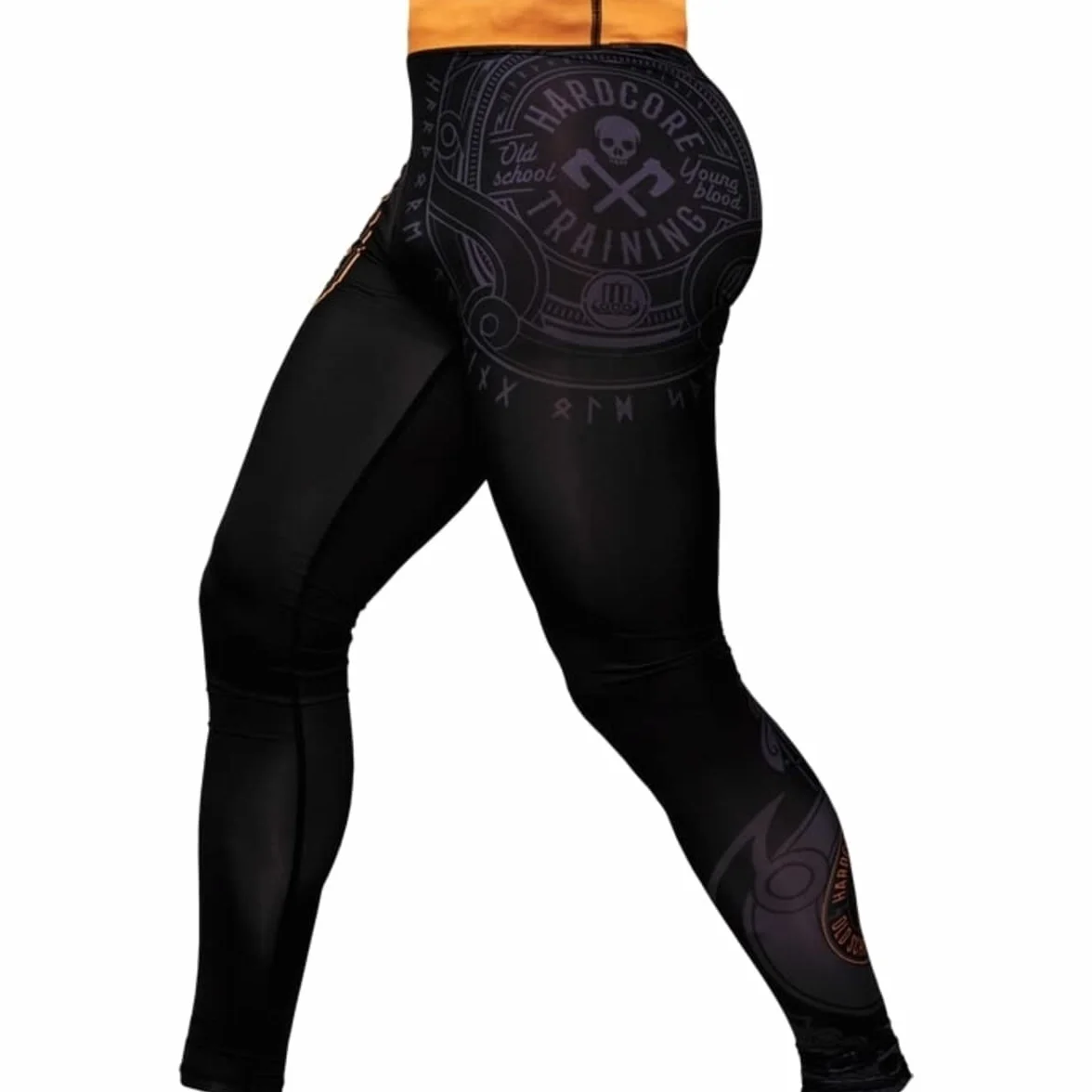 Hardcore Training Men's Compression Pants Spodnie Kompresyjne Leginsy Mężczyźni Bokx Running Muay Thai MMA No Gi BJJ Grappling