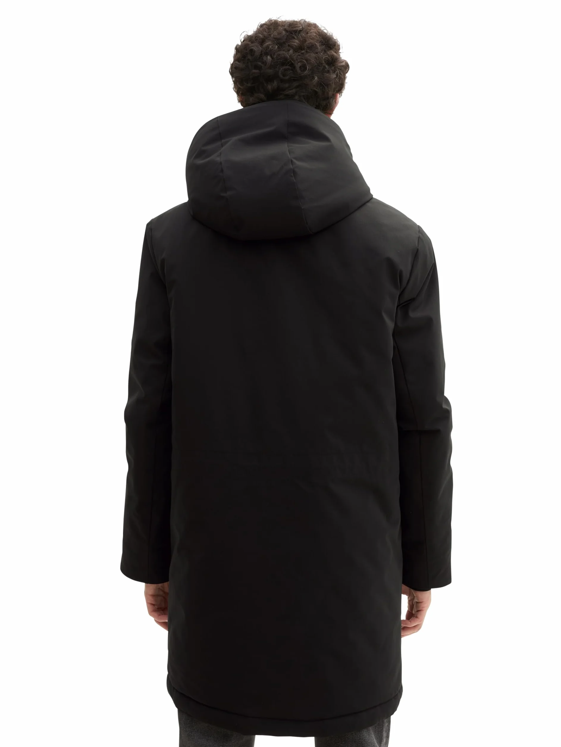 TOM TAILOR Denim Technical płaszcz zimowy z kapturem Mężczyźni 1041349