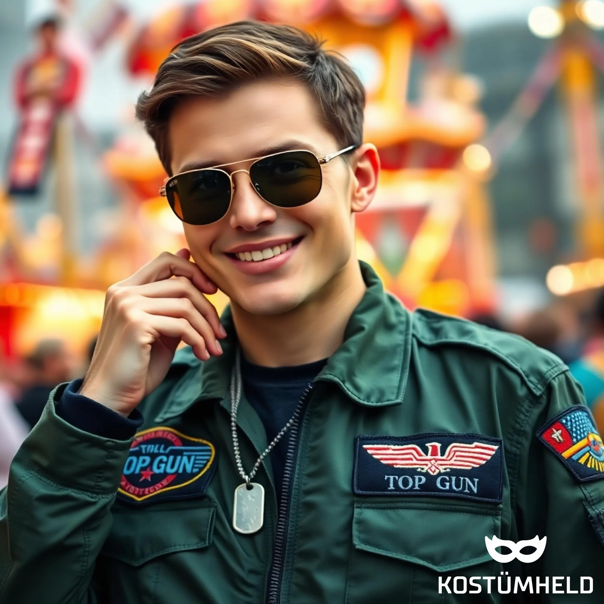 TK Gruppe Timo Klingler Nieśmiertelnik US Army Dog Tag – nieśmiertelnik srebrny, łańcuszek jako dodatek żołnierza na karnawał