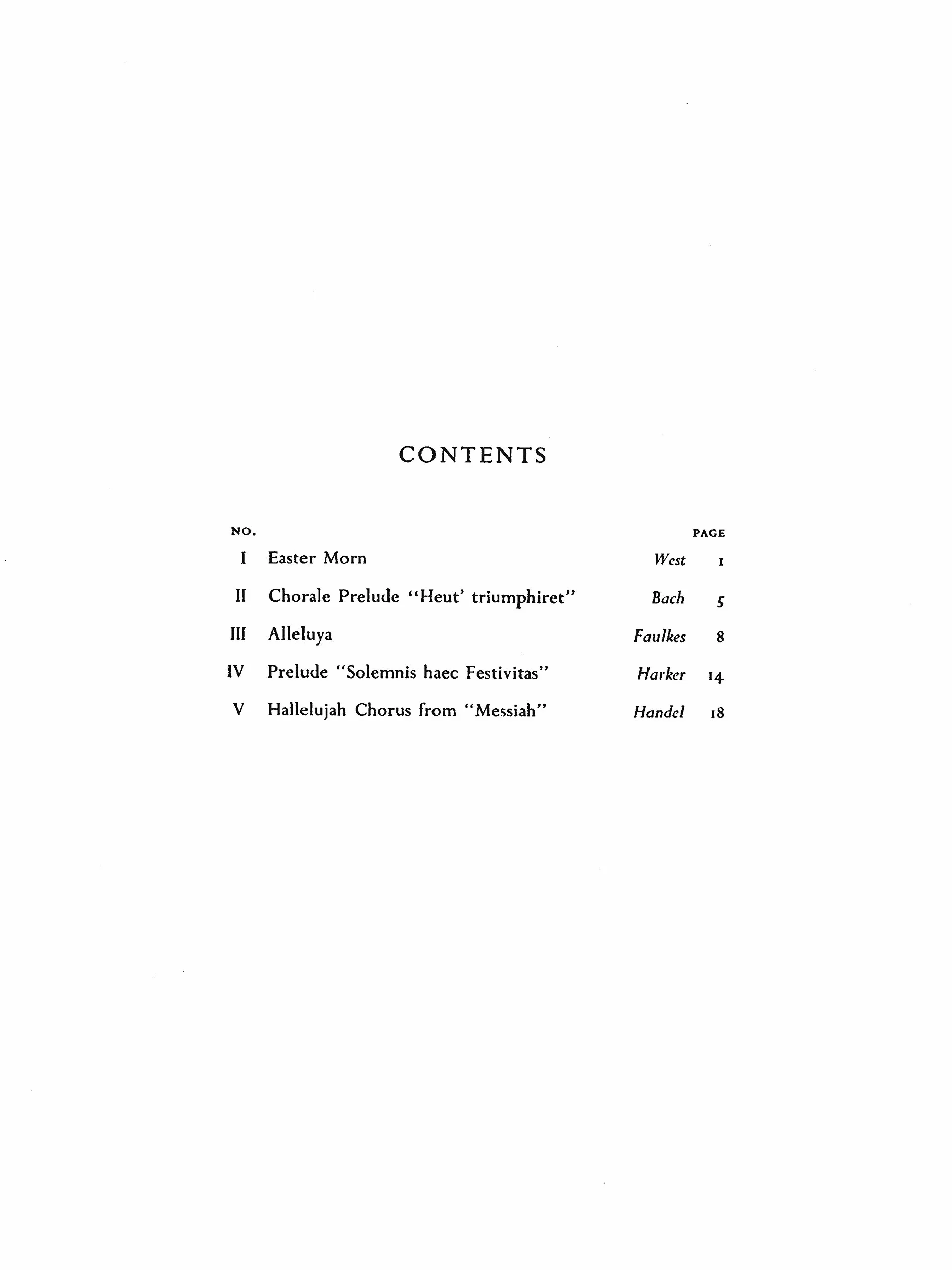 Easter Music for Organ: Bach, Handel, and 19th Century Works