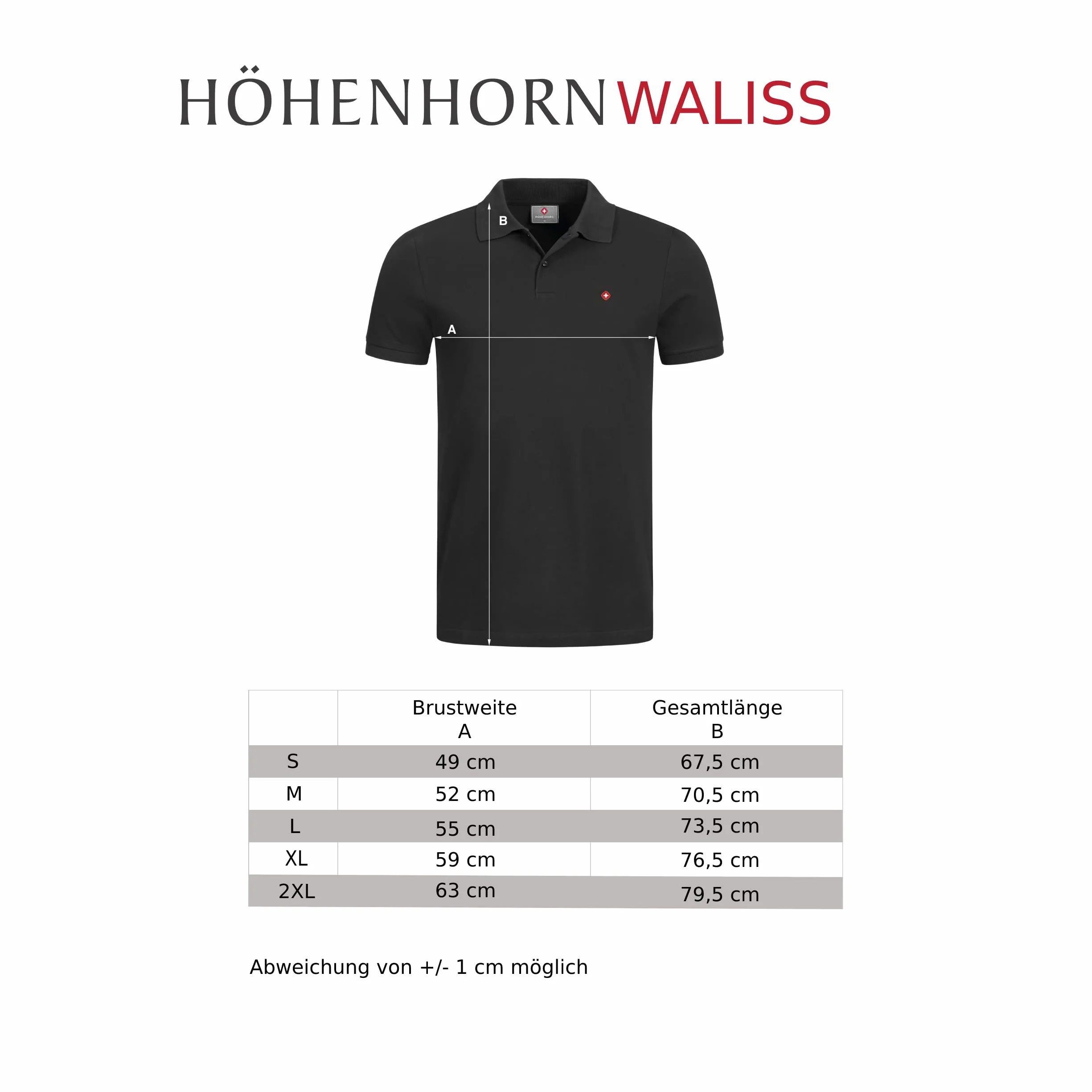 Höhenhorn Waliss męska koszulka polo, regularny krój, wygodna bawełniana koszulka polo, wysokiej jakości, stylowa, modna