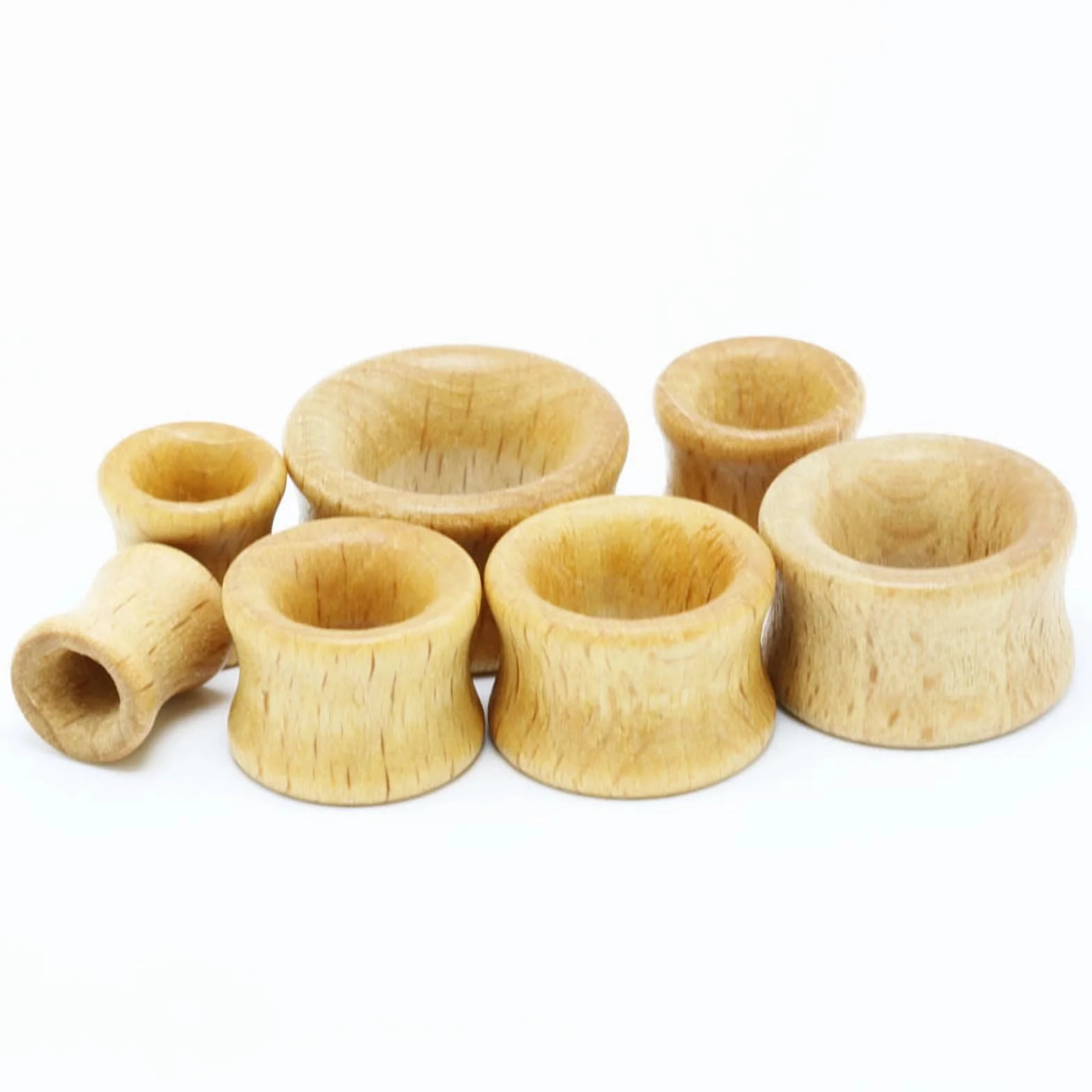 3 pary brązowych czarnych drewnianych kolczyków do uszu, vintage, drewniany pierścień, zatyczki do uszu, tunele, 0 g (8 mm)