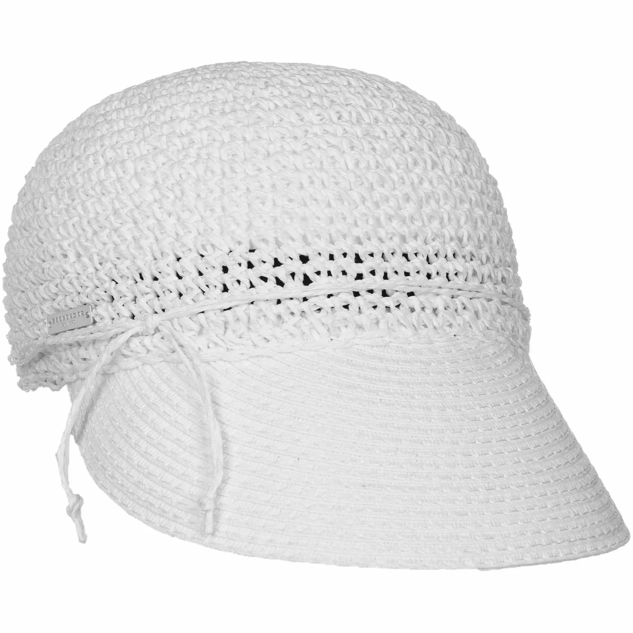 Seeberger Uni Rollable Crochet CapKobiety - czapka z daszkiem przeciwsloneczna na lato wizjer przeciwsloneczny wiosna-lato