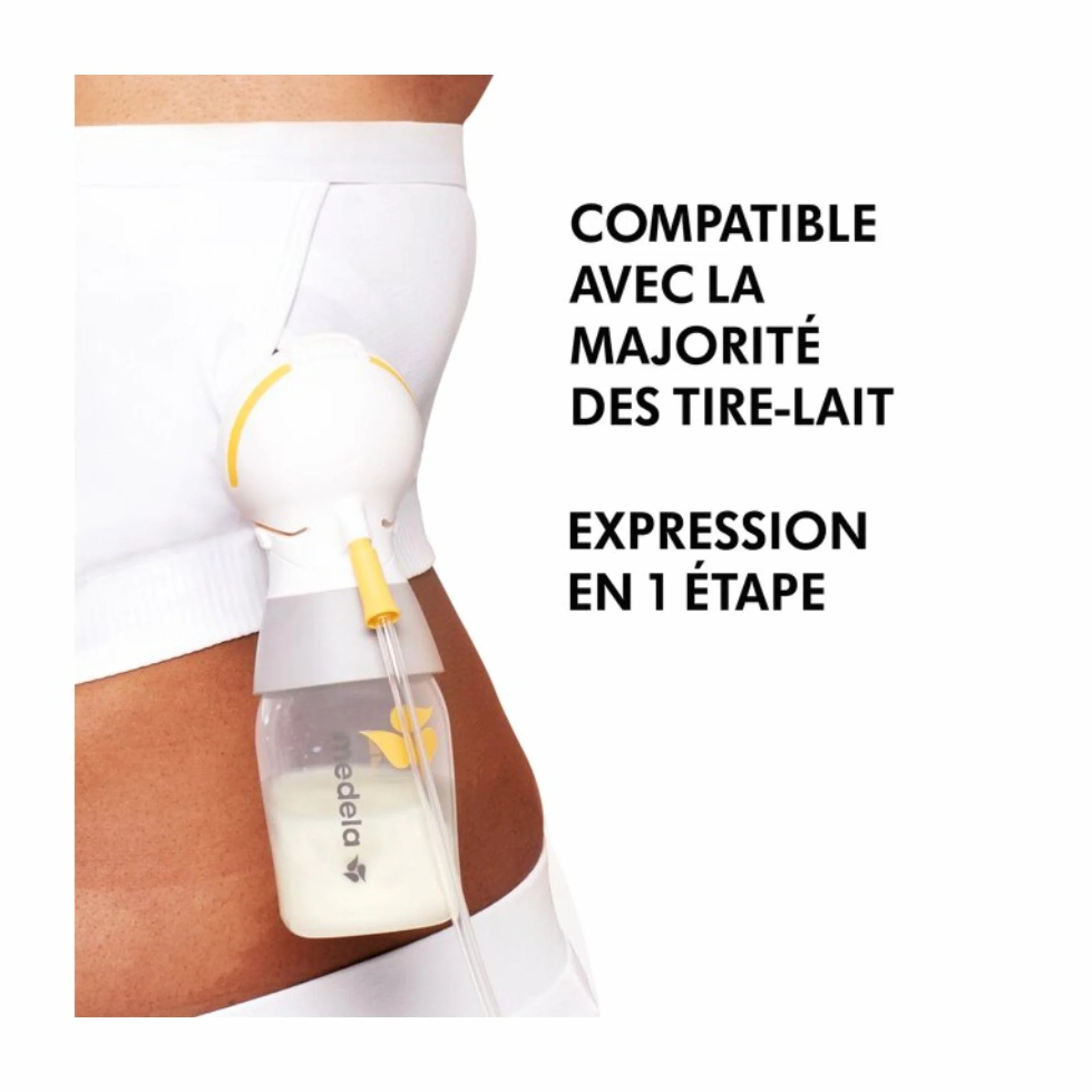 Medela Medela biustonosz z pompką do wygodnego pompowania, z materiału Adaptive Stretch zapewnia idealne dopasowanie, czarny, rozmiar L